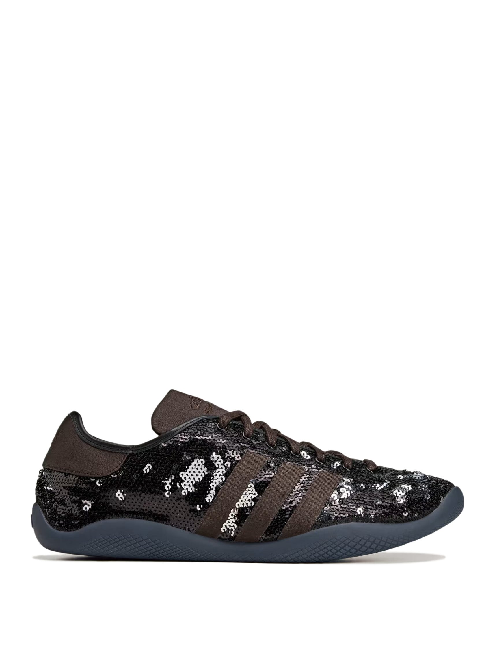 Karintha Sequin Lo Sneakers in Dark Brown from Adidas Originals x Wales Bonner
