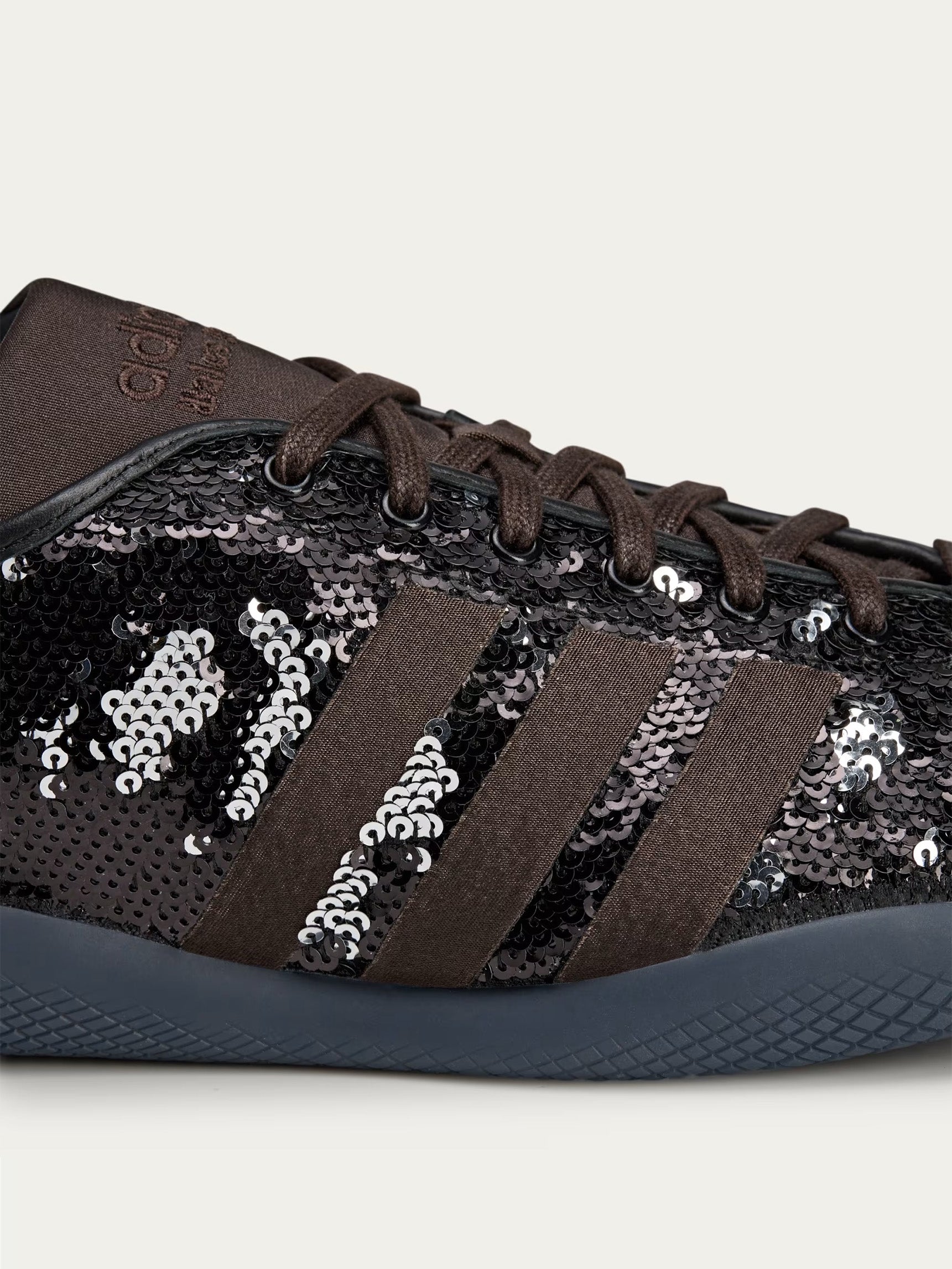 Karintha Sequin Lo Sneakers in Dark Brown from Adidas Originals x Wales Bonner