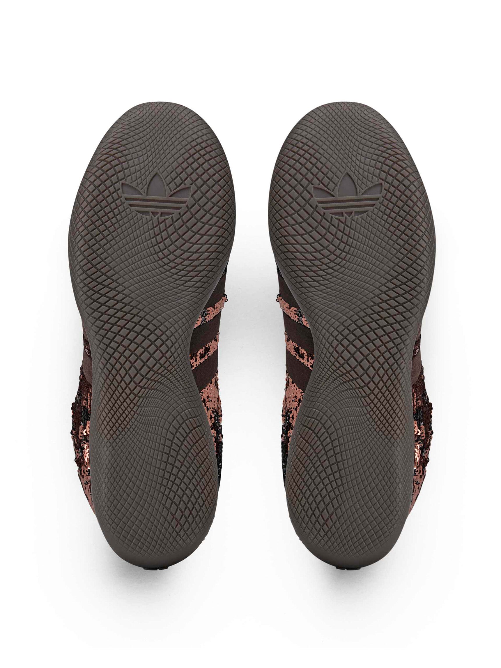 WB Karintha Sequin Sneakers - Dark Brown / Cream Brown-[-Adidas x Wales Bonner-3