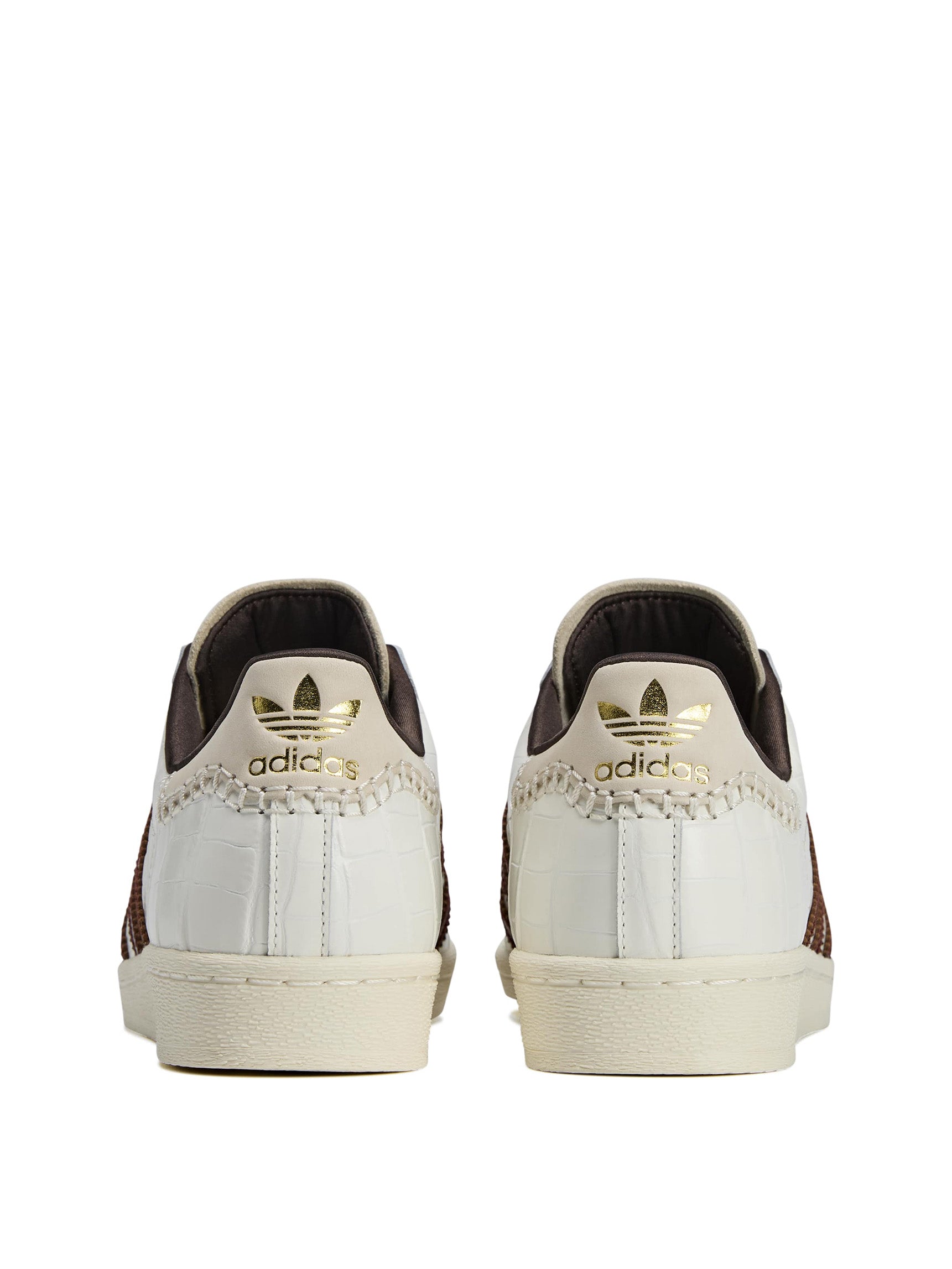 WB Superstar Sneakers - White / Fox Brown / White-[-Adidas x Wales Bonner-6