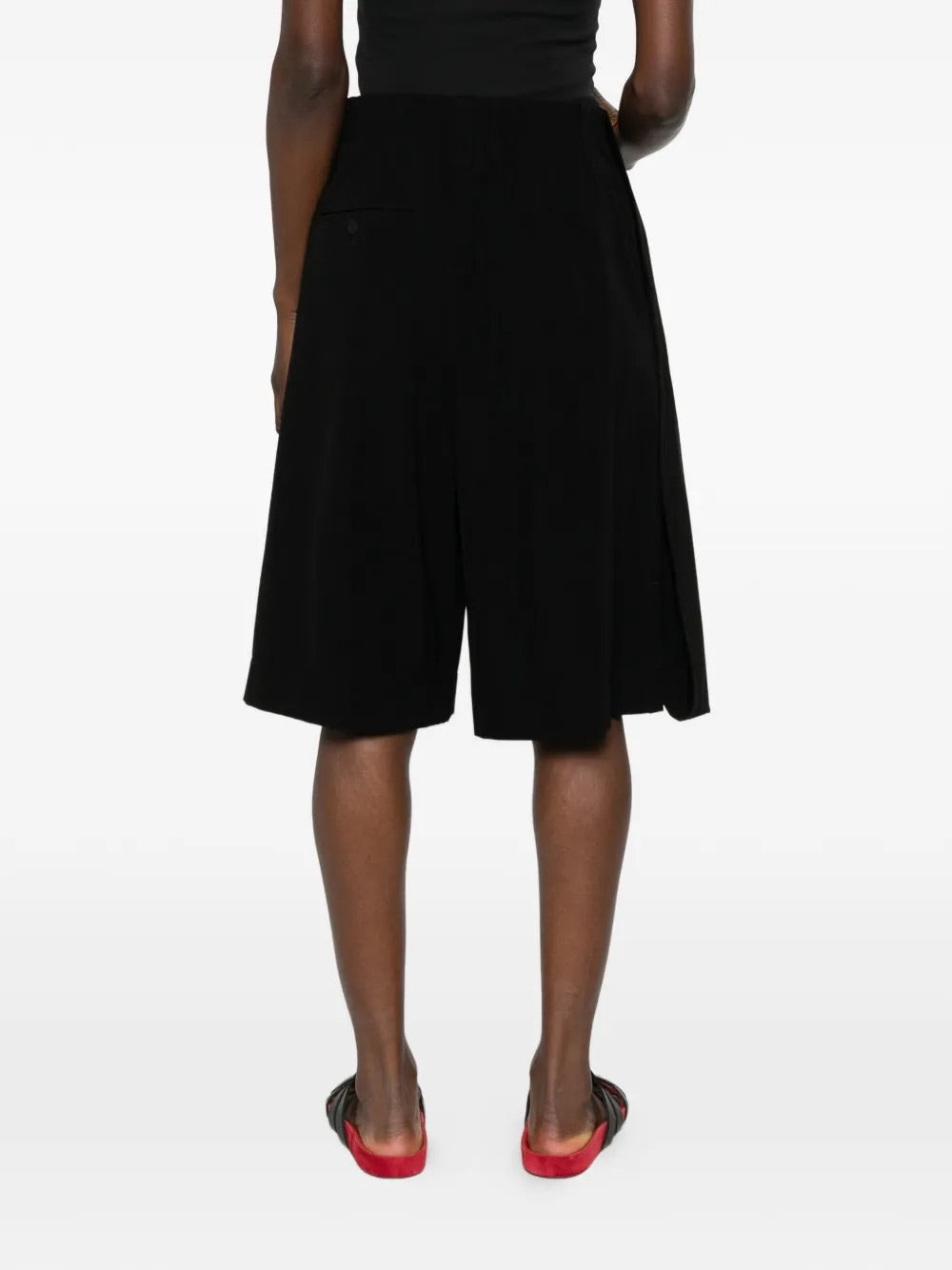 Issey Miyake April SS26 Looped Pants in Black back view