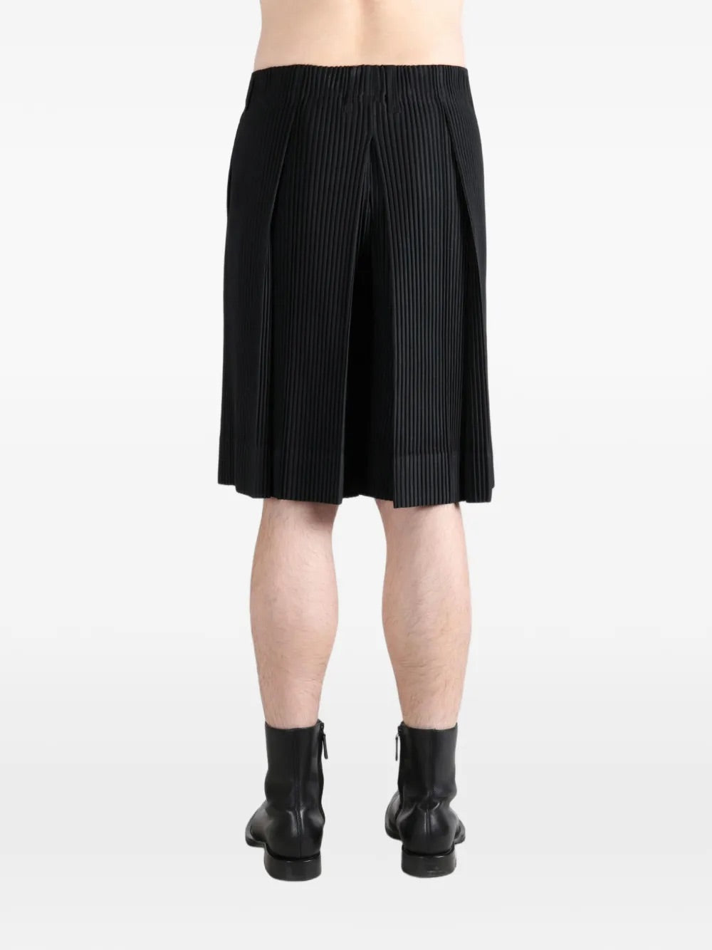 Issey Miyake Tailor Pleats 2 Pants Black - back view showing shape and waistband