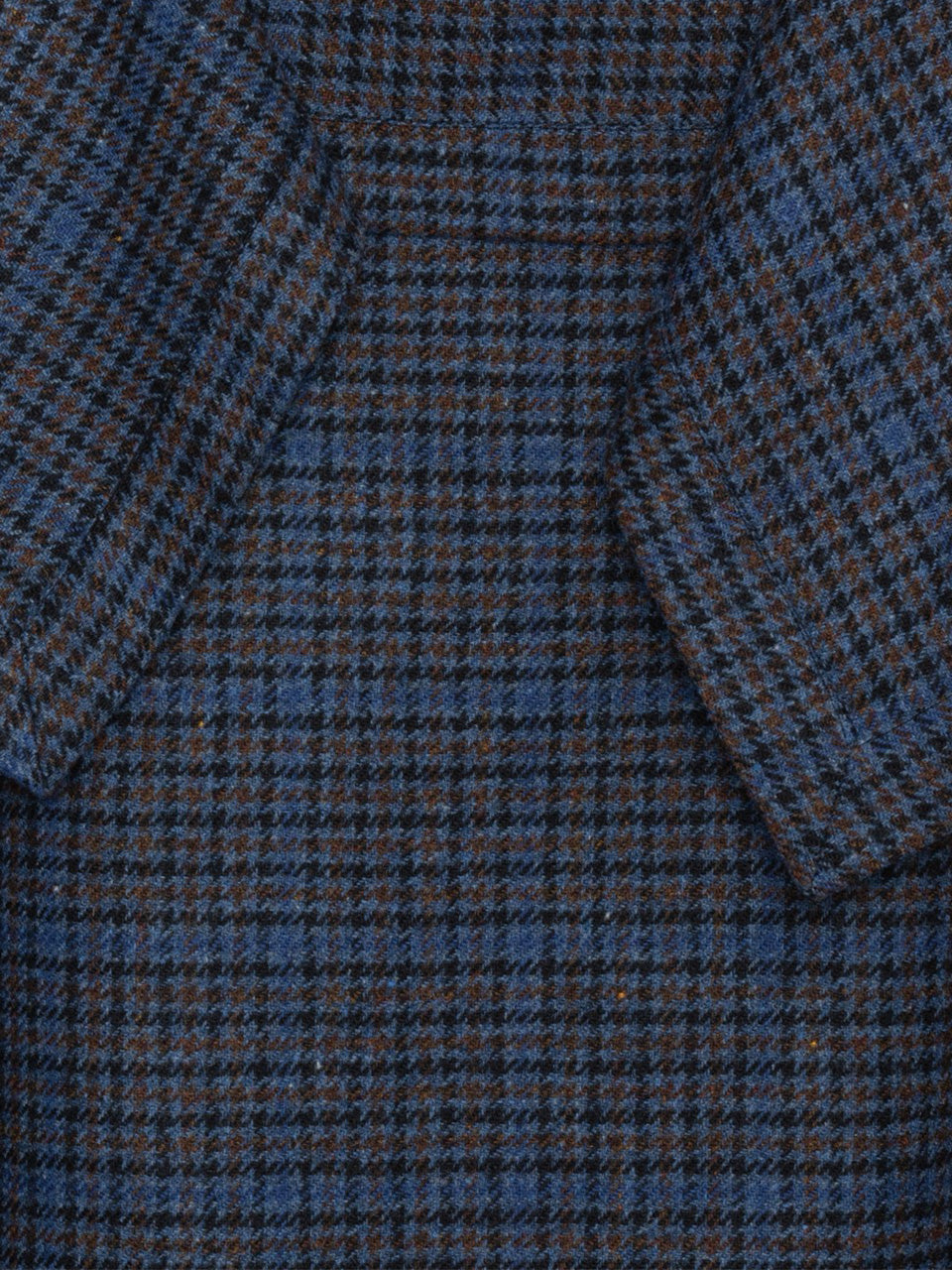 Close-up of Blanket Skirt in Blue Wool Checks by Henrik Vibskov