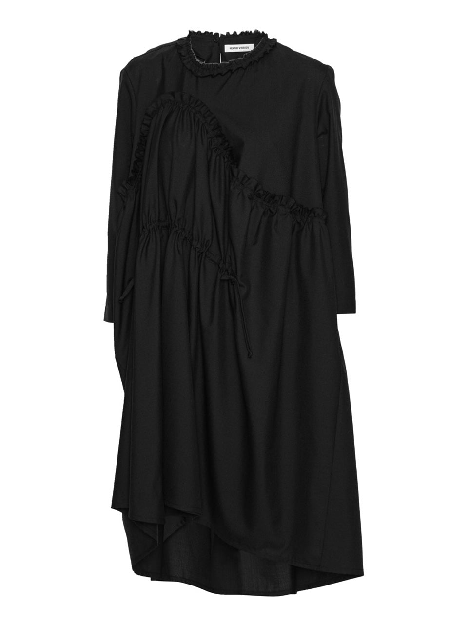 Henrik Vibskov Bon Chalant Dress LS in Black product front view