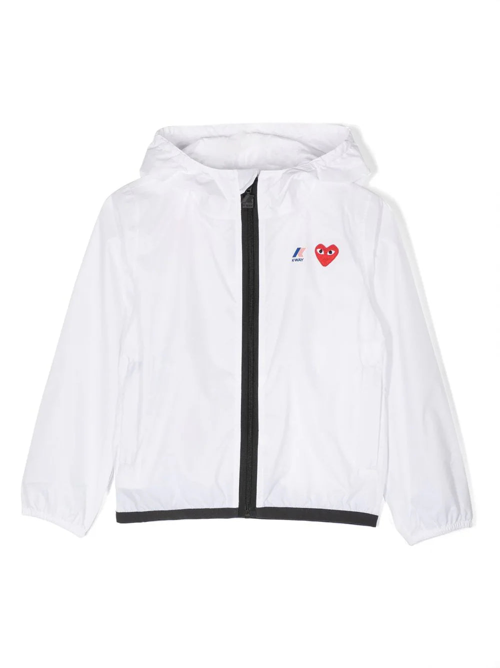 CDG PLAY x K-Way Kids │ Kids K-Way Cagoule in White