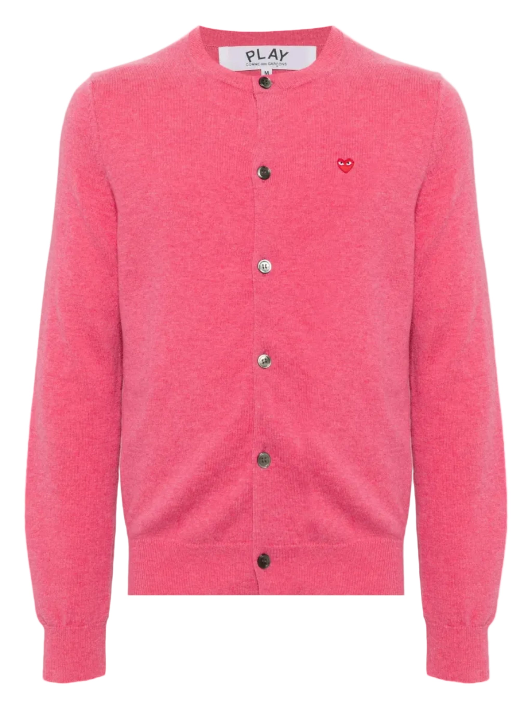 Unisex Cardigan Red Heart in Pink from Comme des Garçons Play