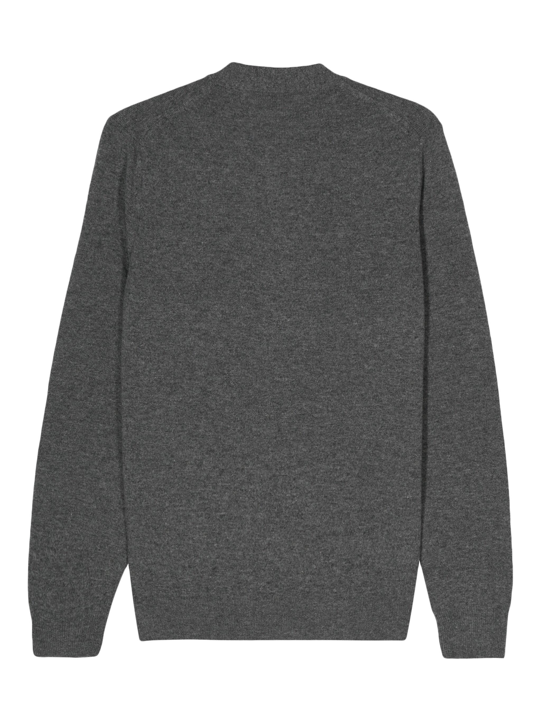 Unisex Wool Cardigan Red Heart in Grey from Comme des Garçons Play