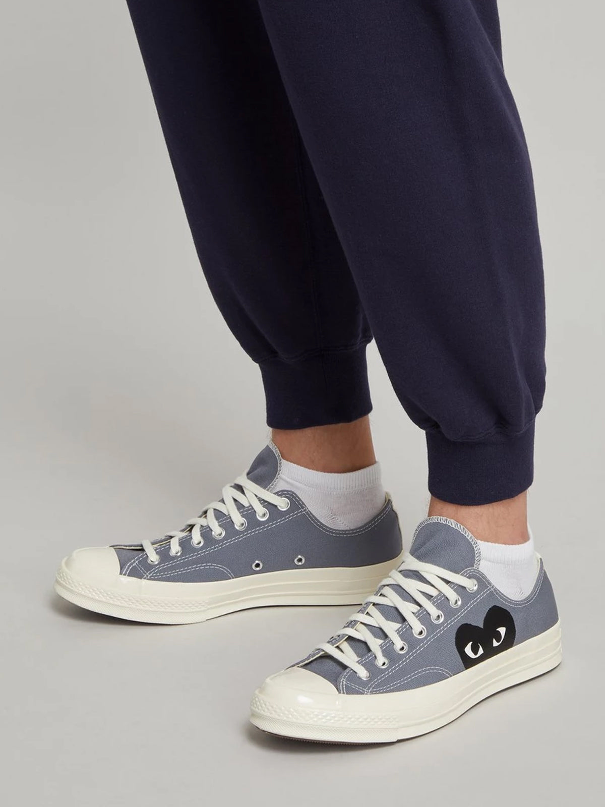 Converse Low 'Chuck Taylor' Sneakers - Grey-[-Comme des Garçons Play-2
