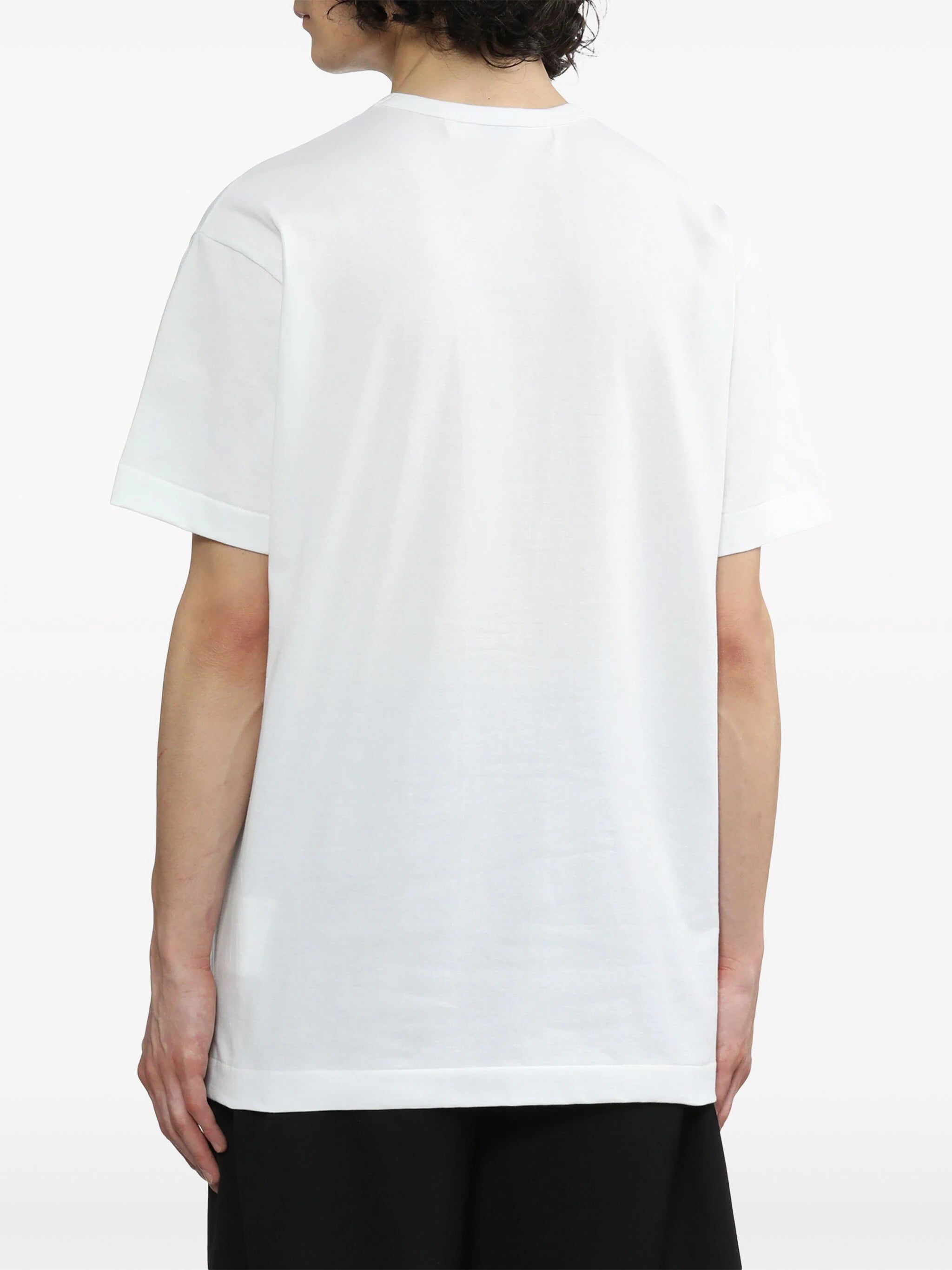 Unisex 3 Heart Short Sleeve T-shirt - White-[-Comme des Garçons Play-5