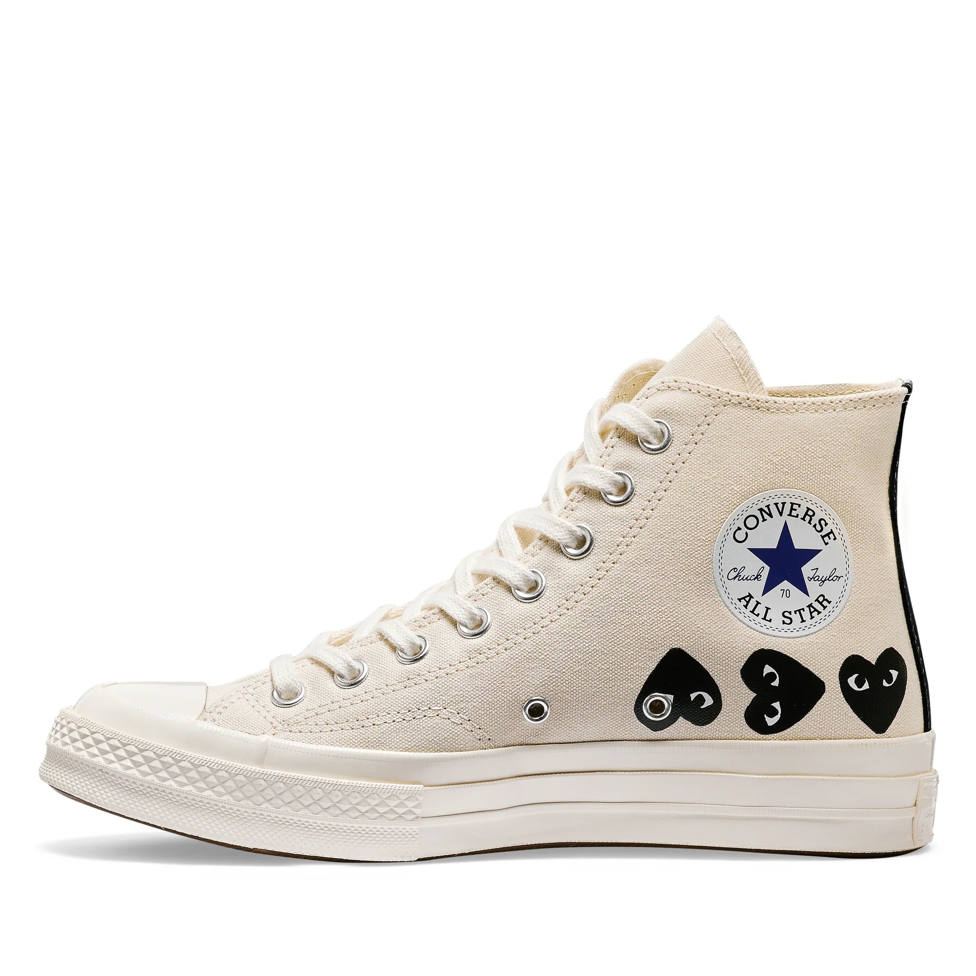 Comme des Garcons Play x Converse - high top Chuck Taylor sneakers in white with multi black heart - 2