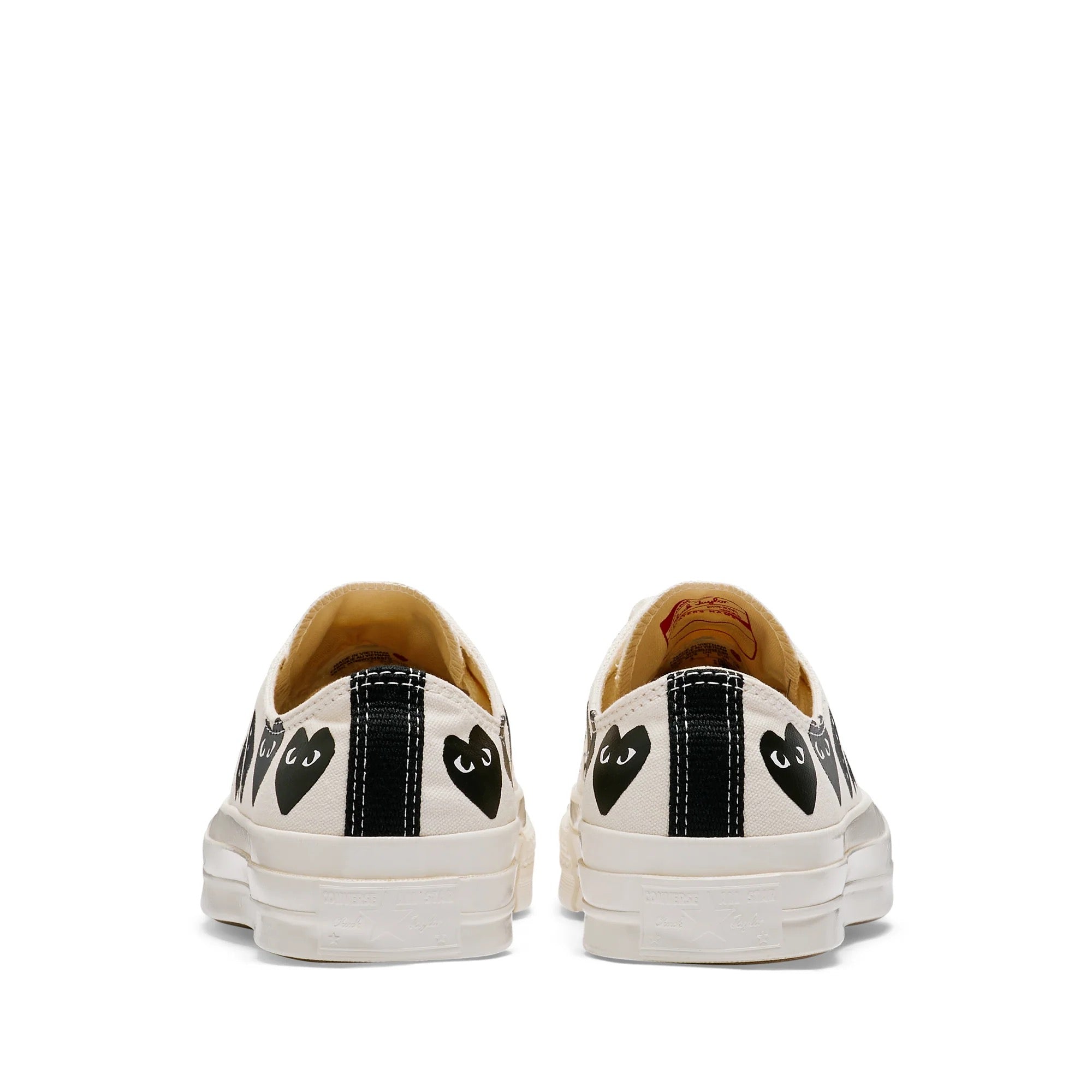 Comme des Garcons Play x Converse - low top Chuck Taylor sneakers in white with multi black hearts - 4