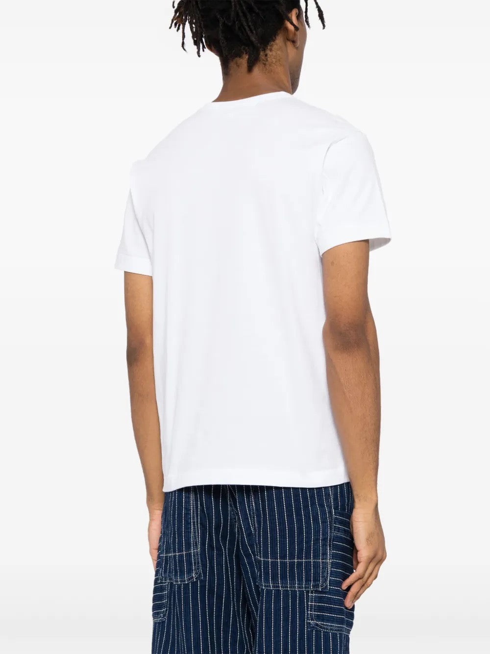 Unisex Short Sleeve Tee Big Purple Heart in White from Comme des Garçons Play