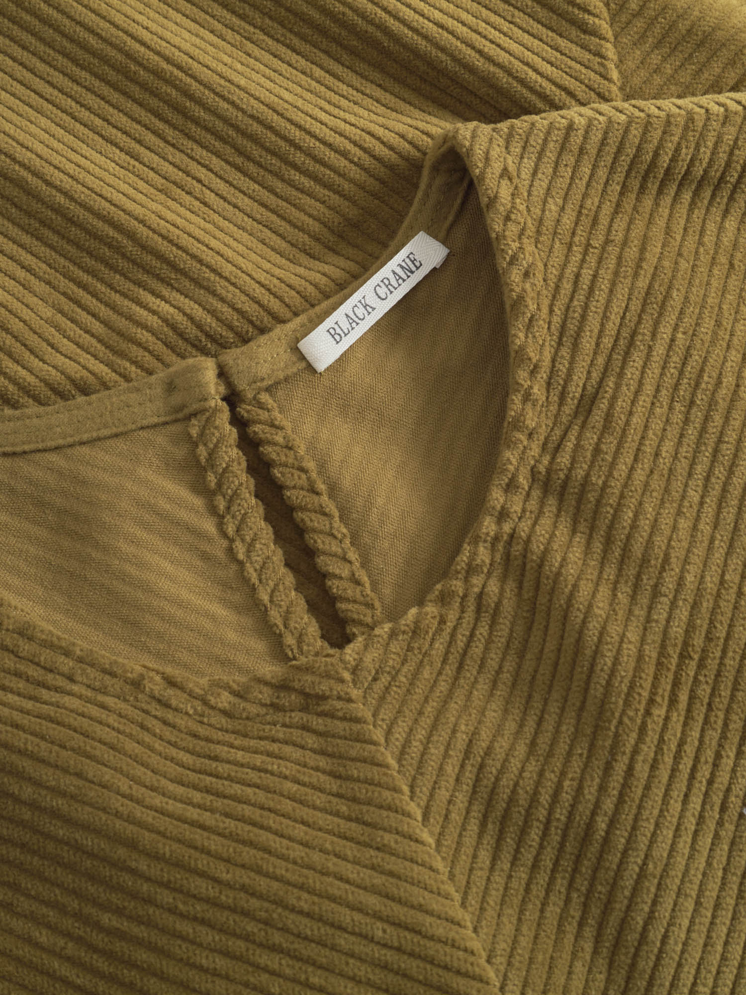 Black Crane - Corduroy Radient Dress in Olive
