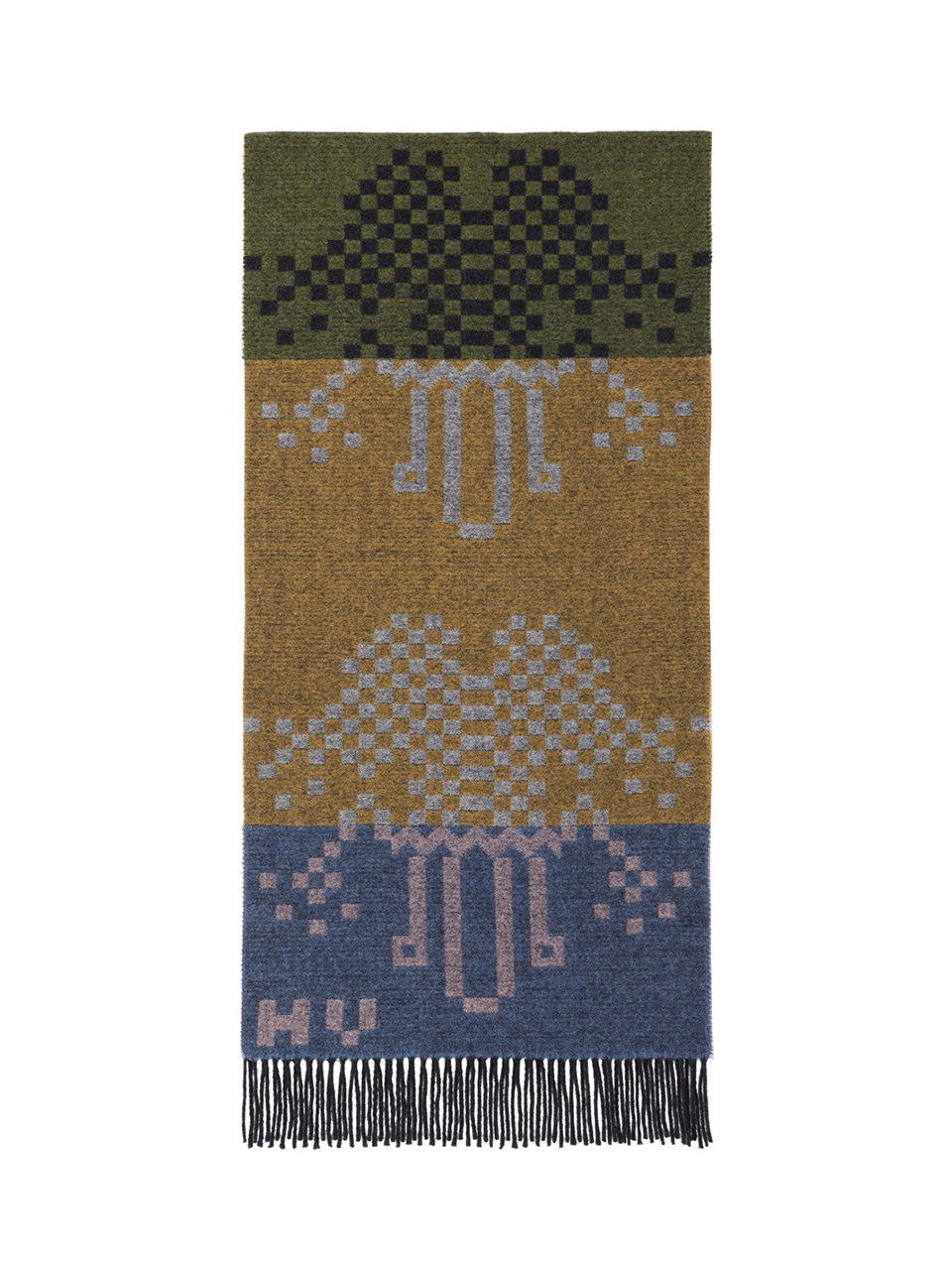 Cross Stitch Scarf in Spice Purple Multi Cross by Henrik Vibskov