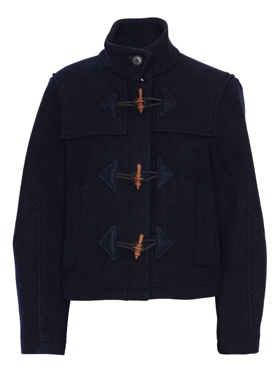 Henrik Vibskov Duffle Jacket in Navy Duffle front view product image