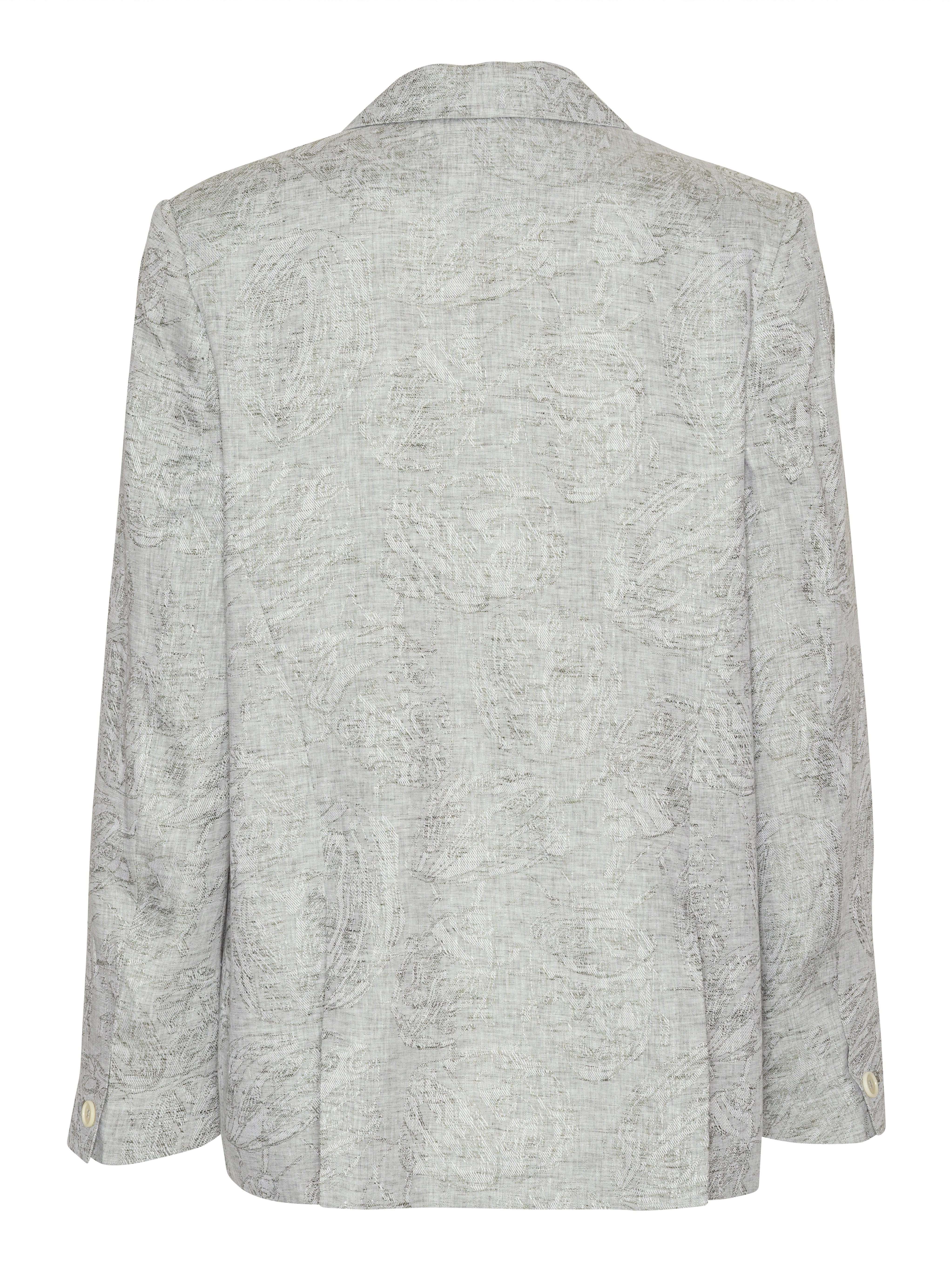 Back view of the Beetle Blazer, showing the relaxed silhouette and subtle layering details.