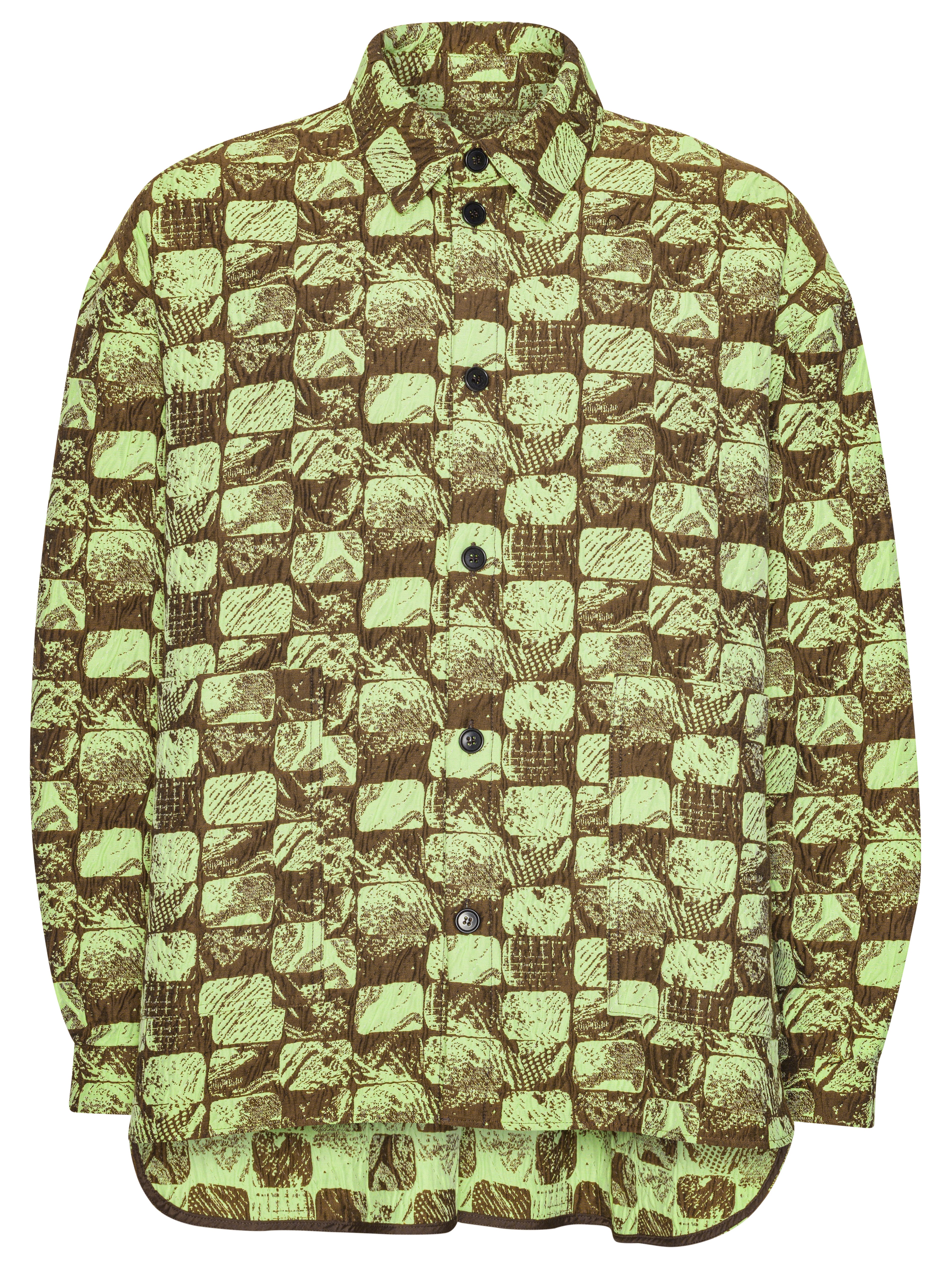 Big Shirt - Footprints Brown-[-Henrik Vibskov-1