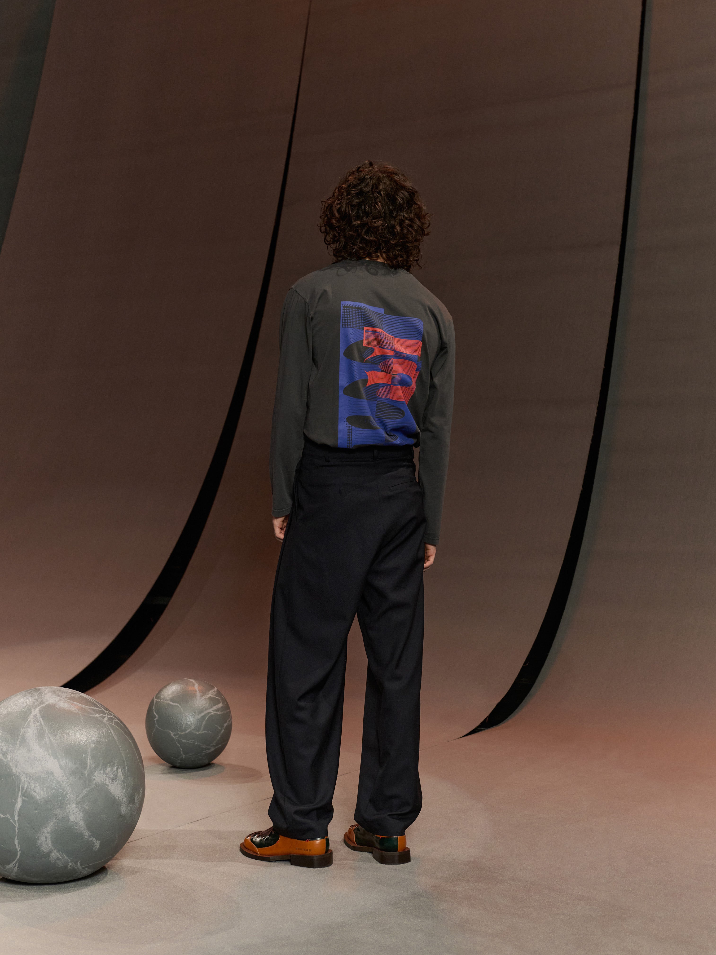 Claus Pants in Tropical Navy from Henrik Vibskov