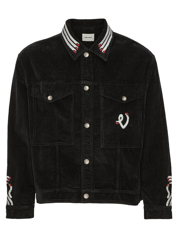 Cosmos Corduroy Jacket in Black from Henrik Vibskov