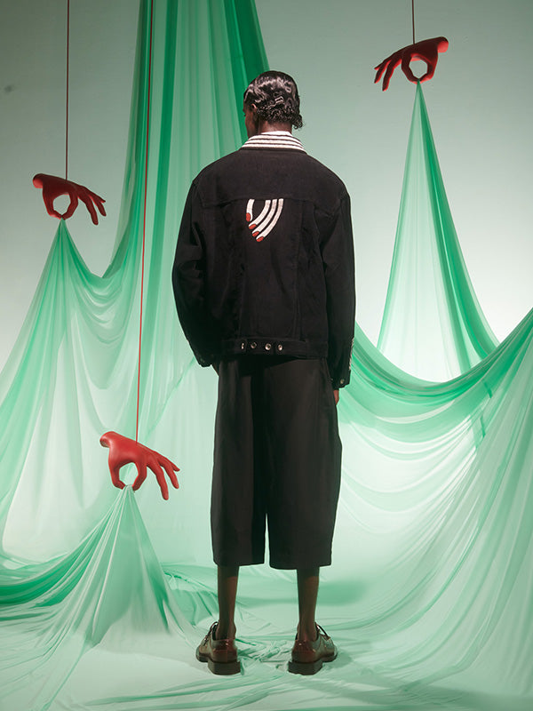 Cosmos Corduroy Jacket in Black from Henrik Vibskov