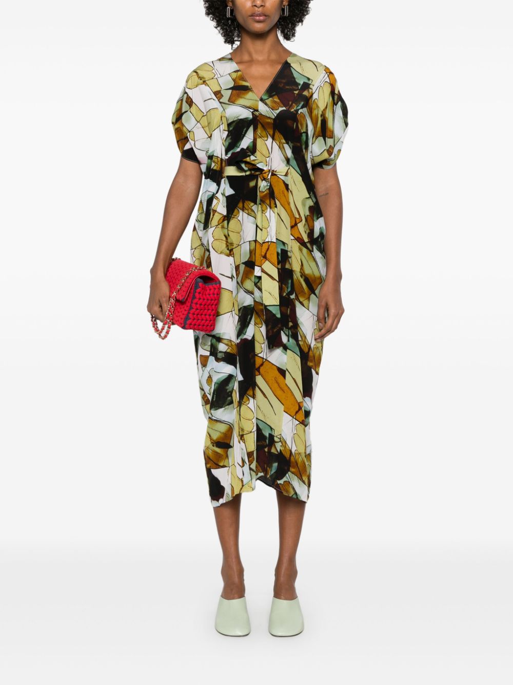 Henrik Vibskov - Cut Silk Kaftan in Beige Analogue Gloves