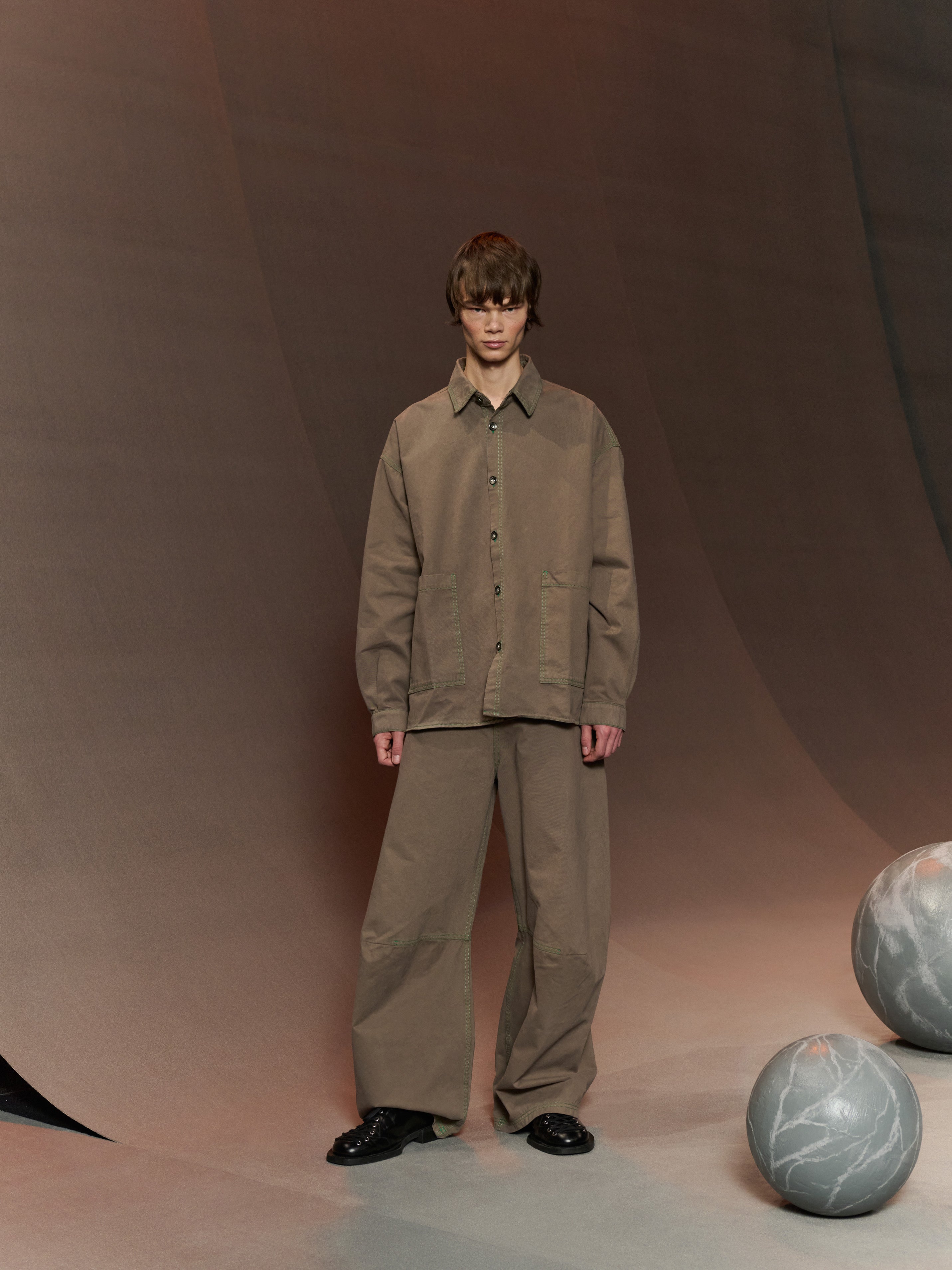 Dart Denim Pants in Walnut from Henrik Vibskov