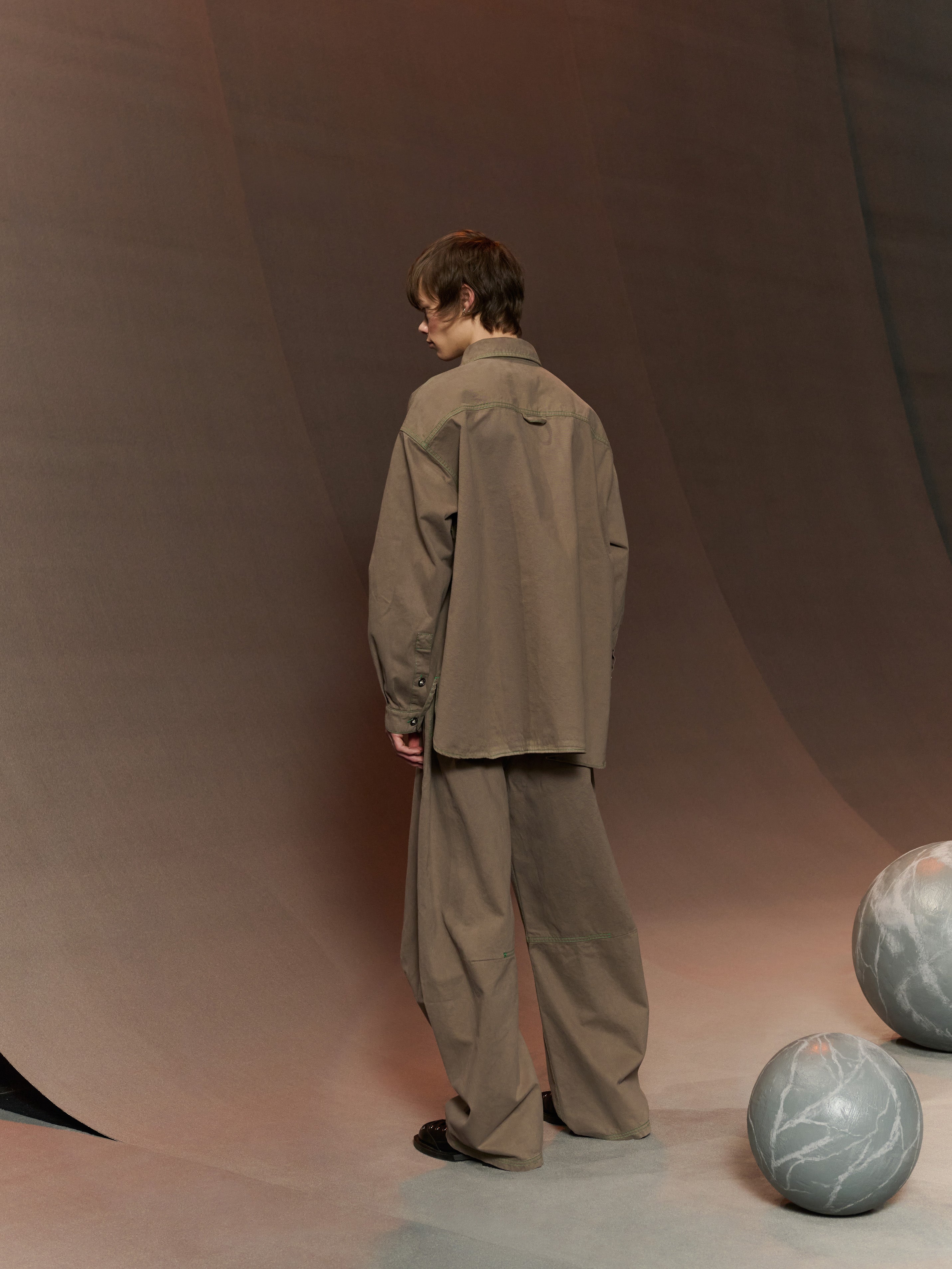 Dart Denim Pants in Walnut from Henrik Vibskov