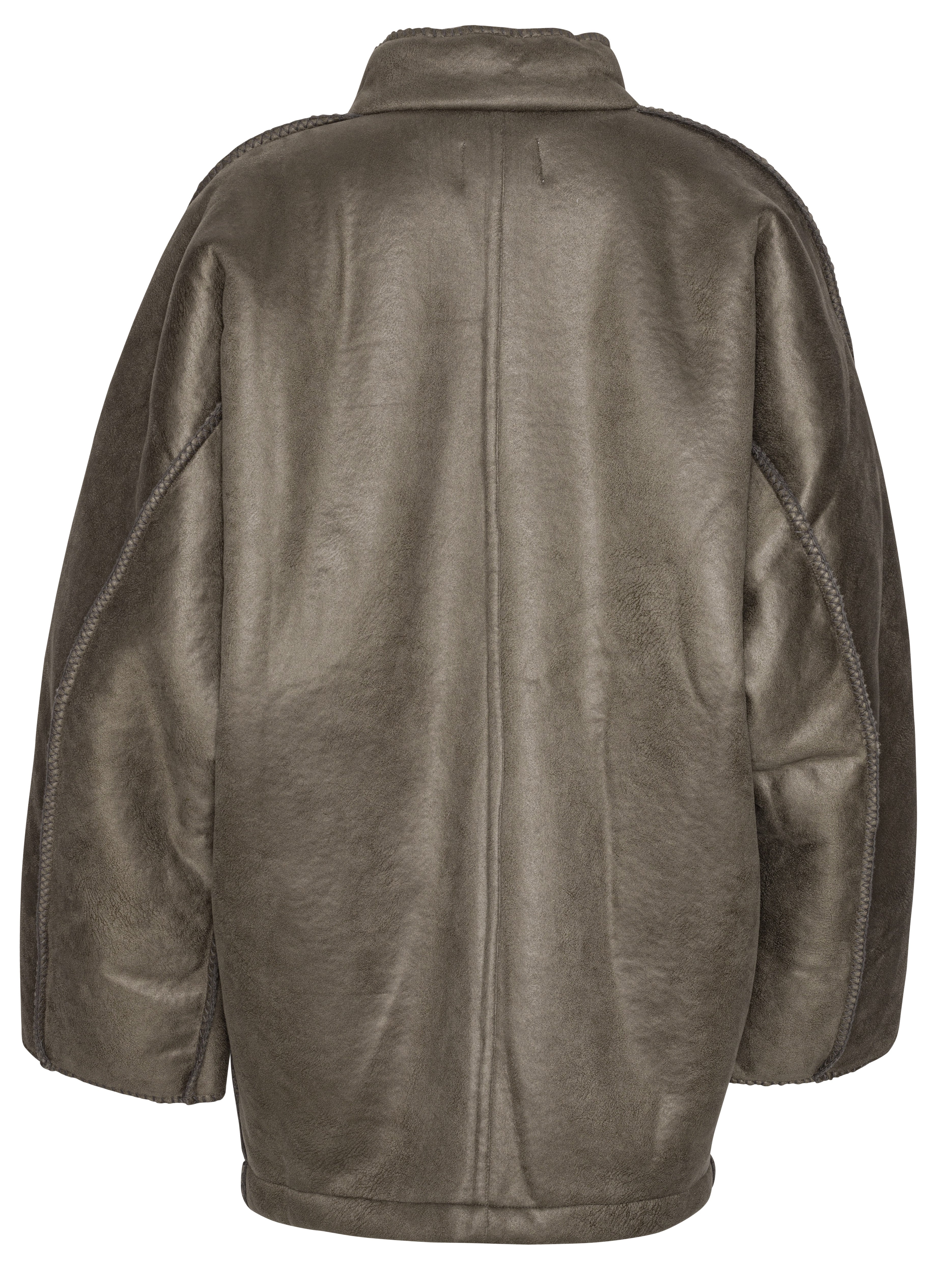 Dart Jacket in Grey Shearling from Henrik Vibskov