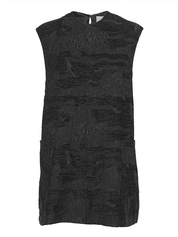 Dart Sleeveless Dress in Fishes Black from Henrik Vibskov
