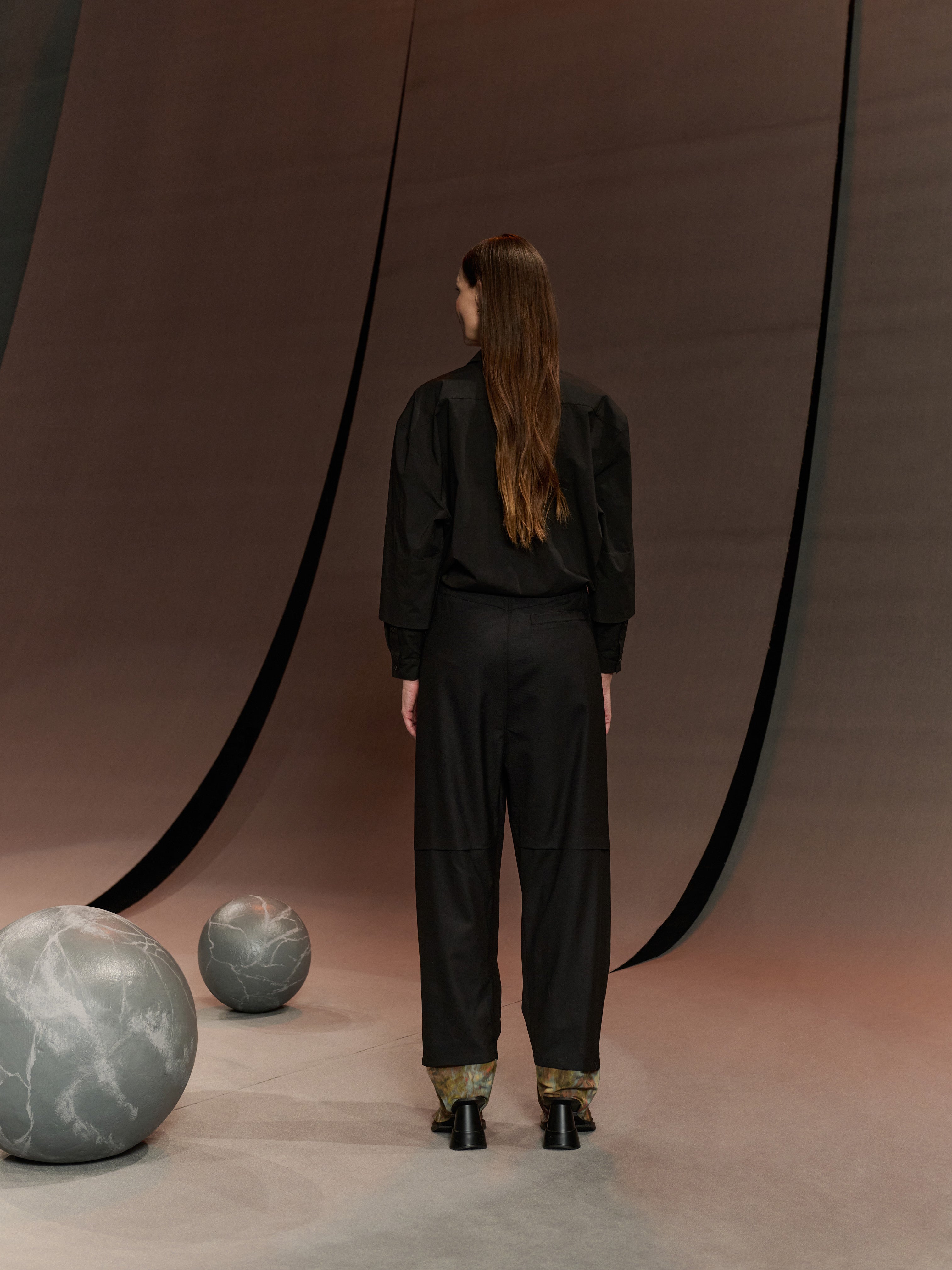 Drawstring Pants in Tropical Black from Henrik Vibskov