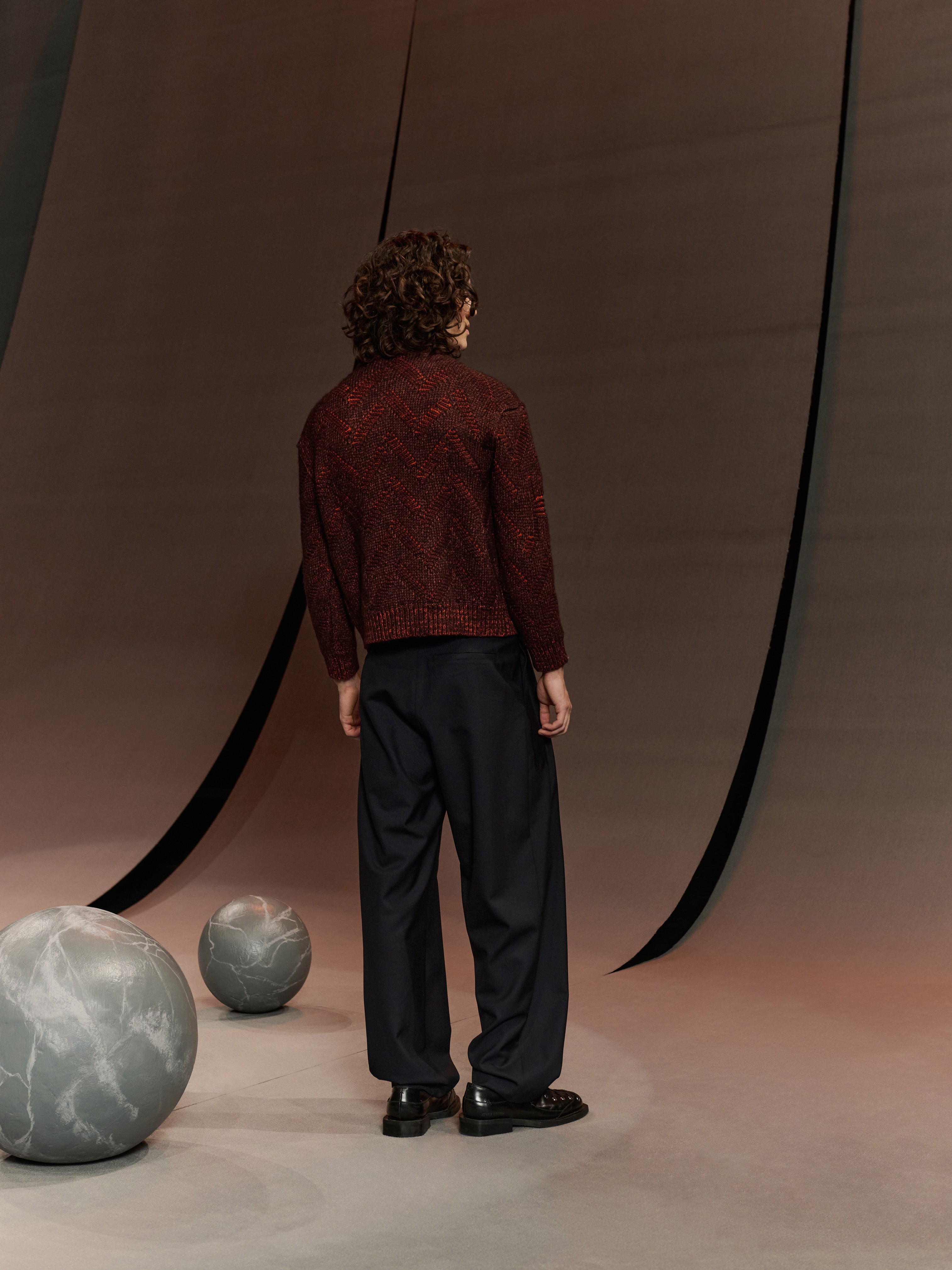 Flat Knitted Crewneck in Flat Brown from Henrik Vibskov