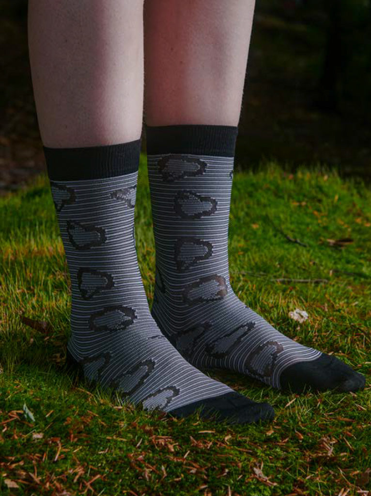 Hand Jelly Transparent Socks Femme in Black White Jelly from Henrik Vibskov