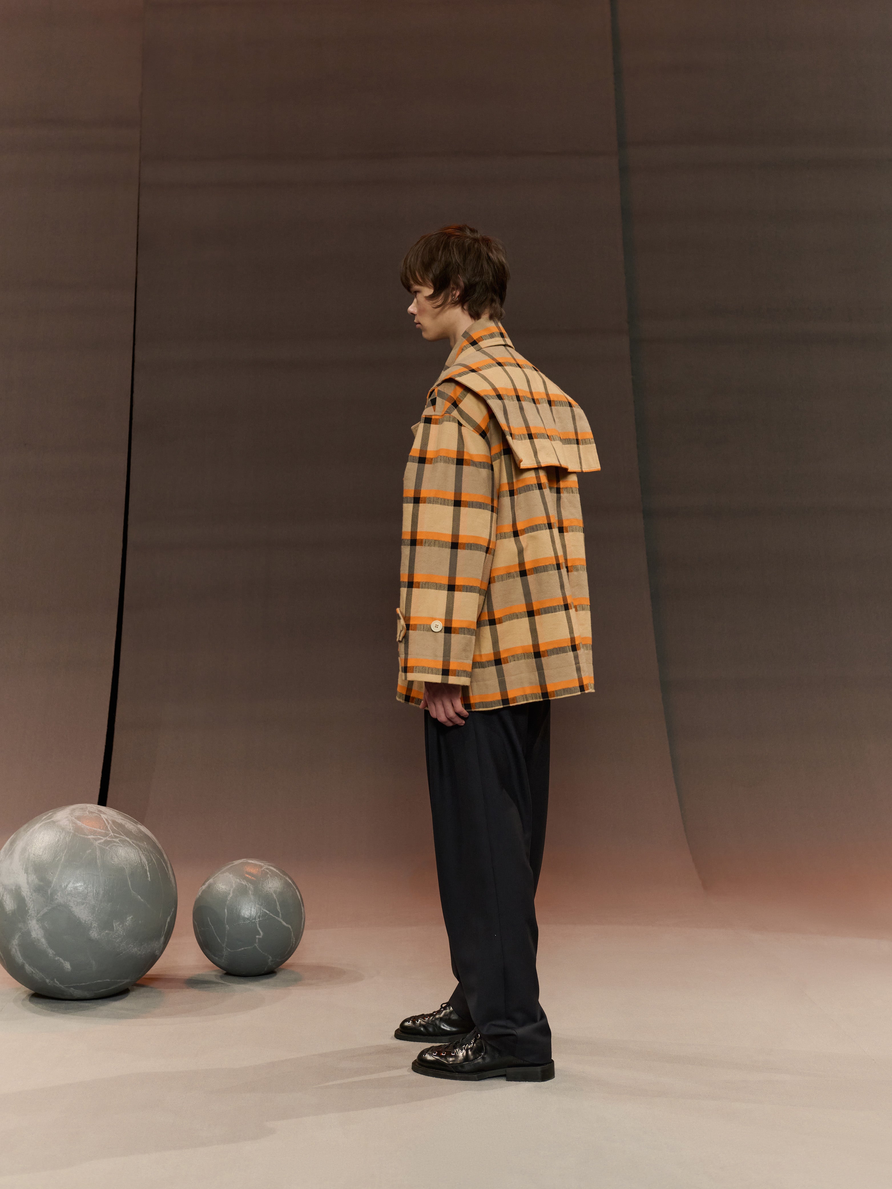 Hands Down Jacket in Trench Checks from Henrik Vibskov