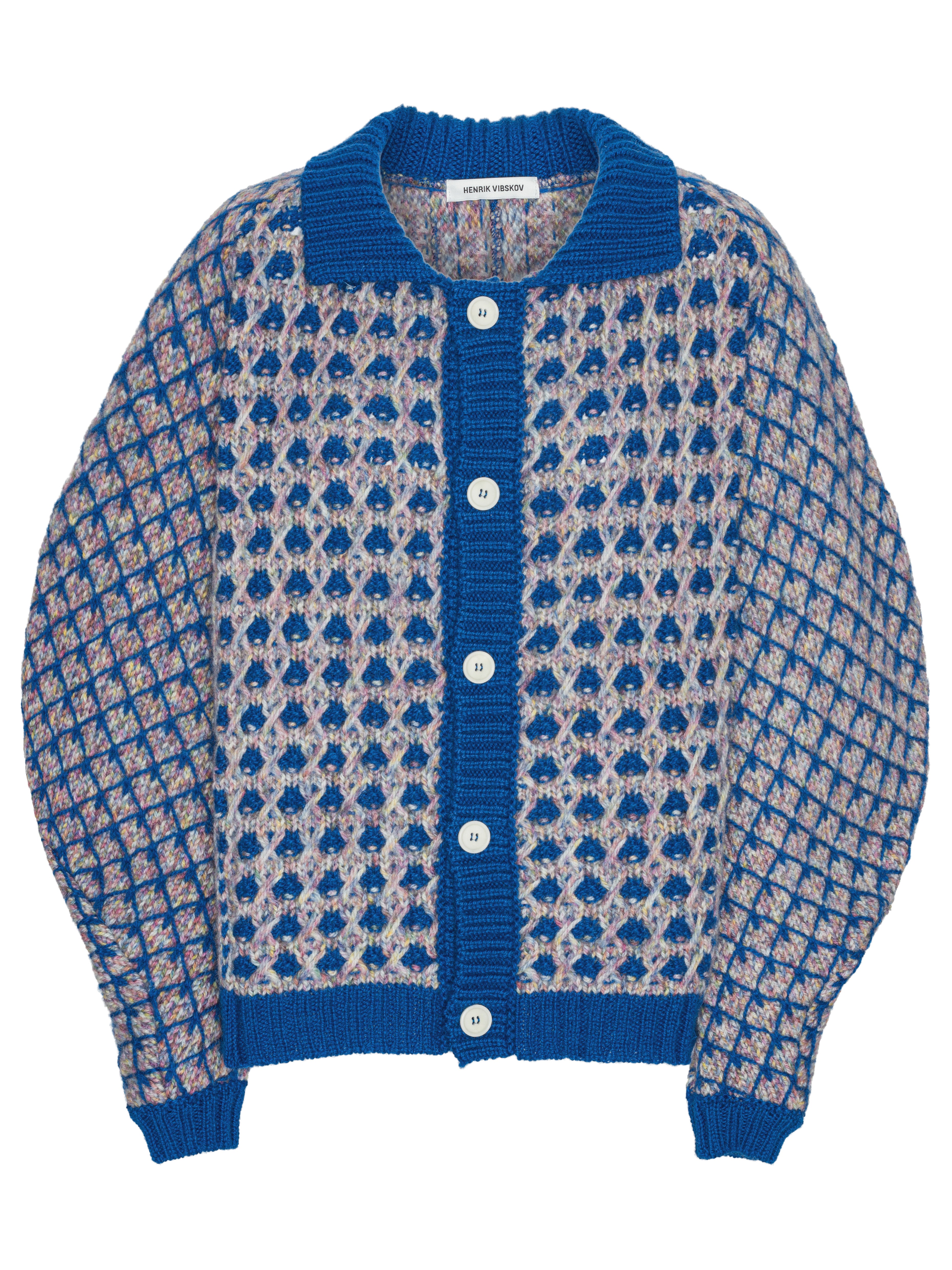 Kimchi cardigan with round sleeves on a white background.