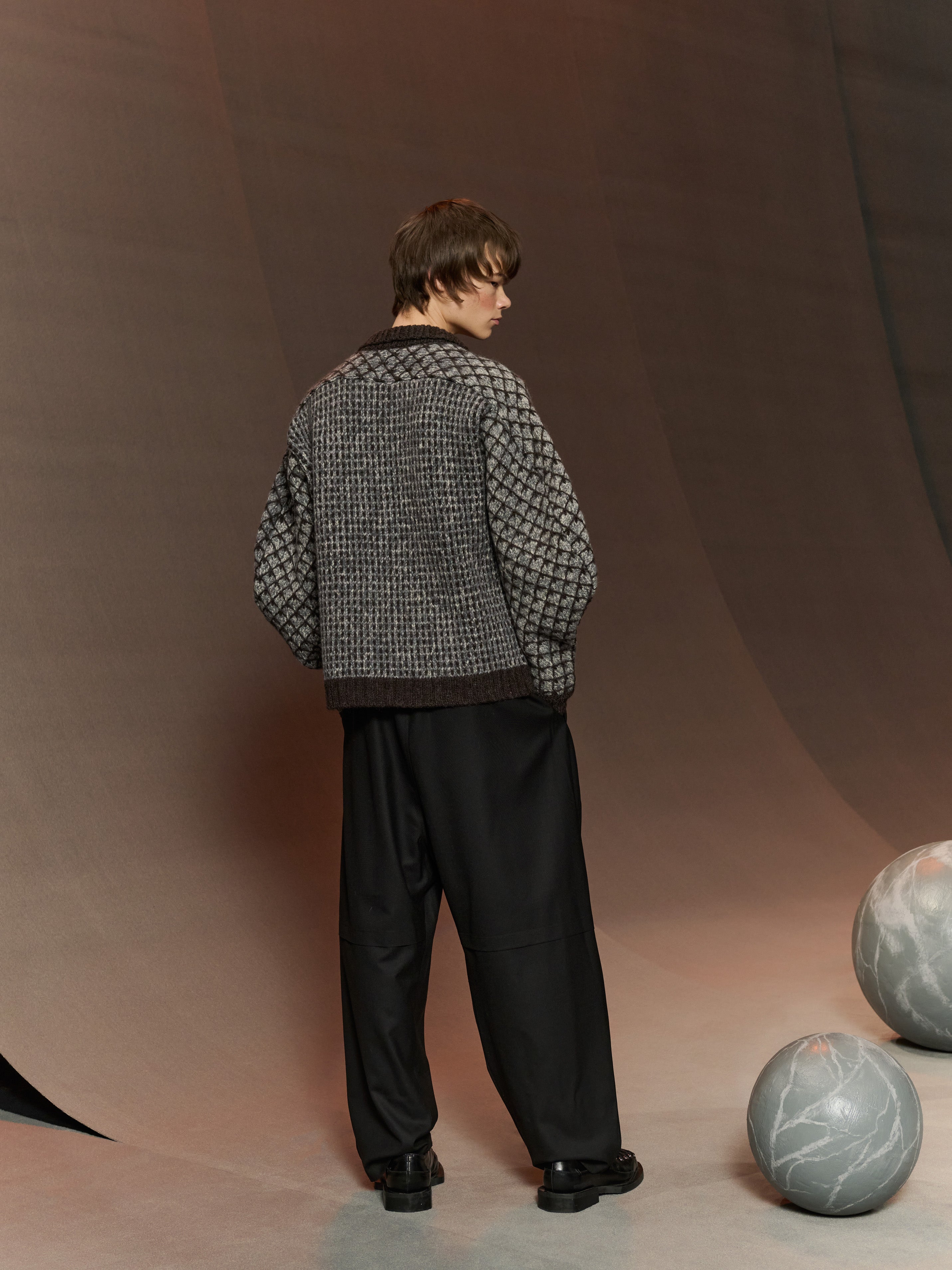 Kimchi Cardigan in Brown Party from Henrik Vibskov