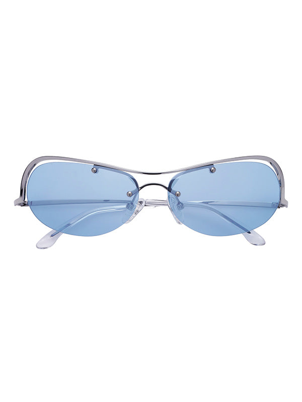 Lana Sunglasses in Silver Light Blue from Henrik Vibskov