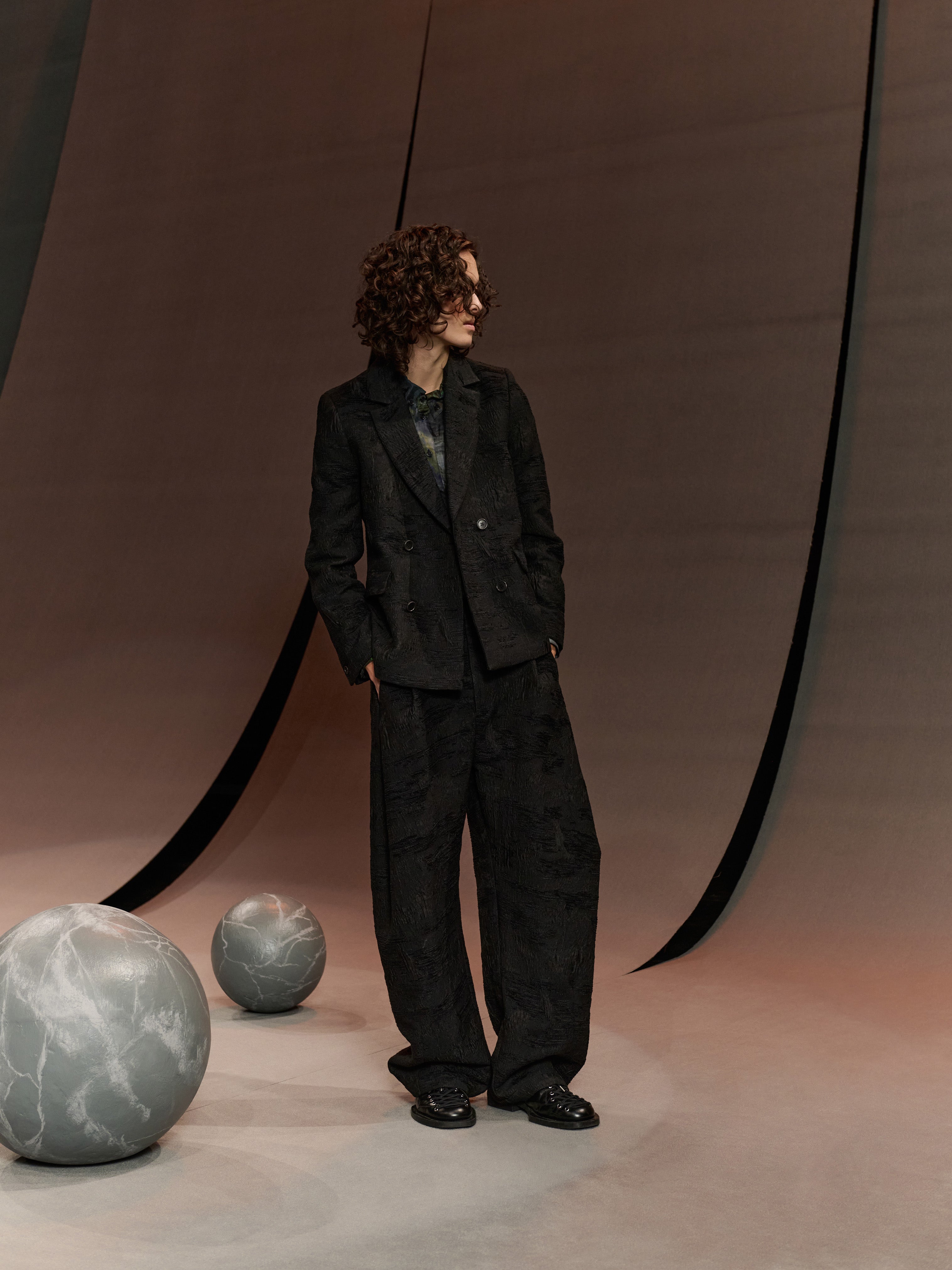 Motif Blazer in Fishes Black from Henrik Vibskov