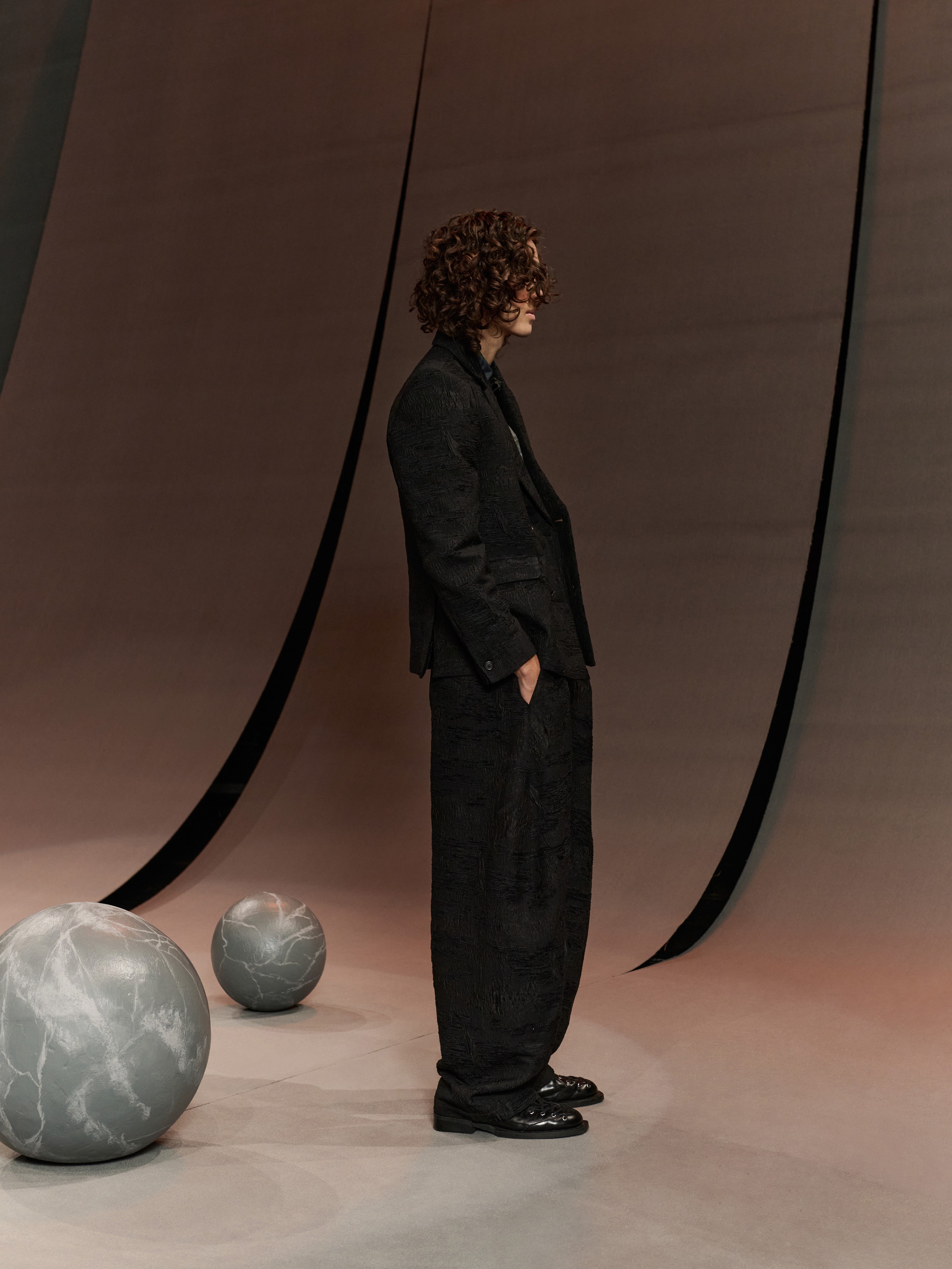 Motif Blazer in Fishes Black from Henrik Vibskov