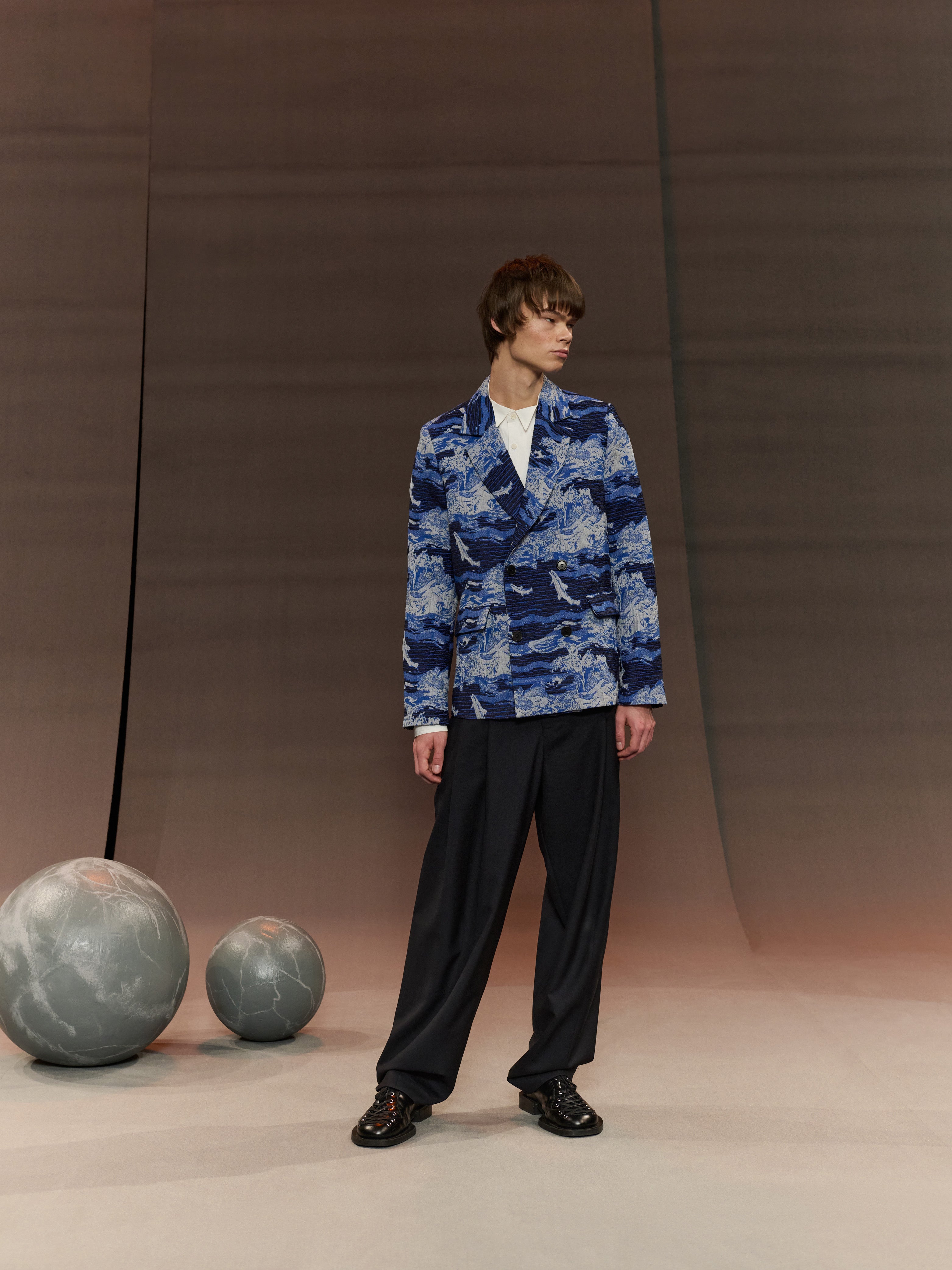 Motif Blazer in Fishes Blue from Henrik Vibskov