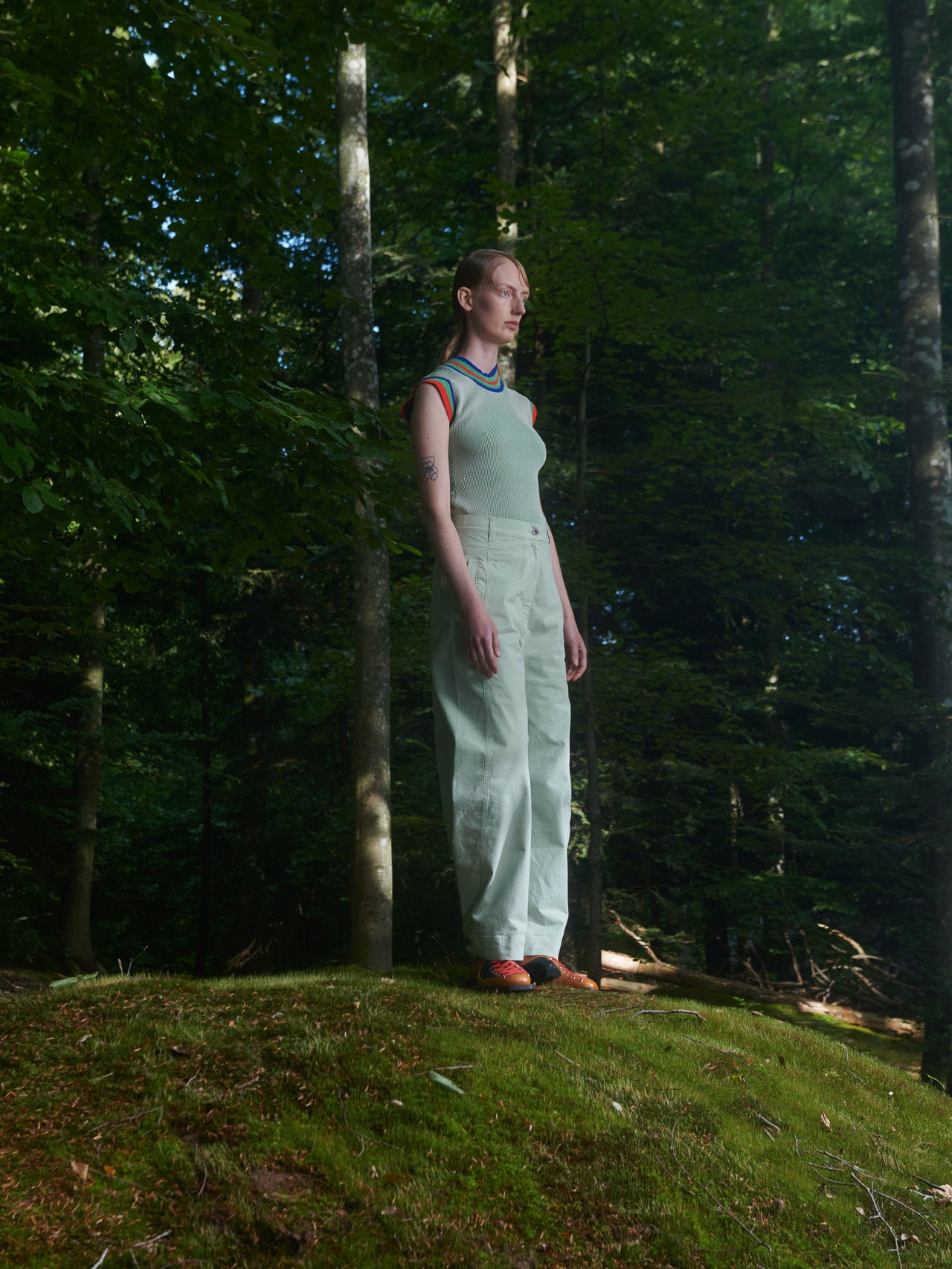 Post Denim Pants in Pale Green from Henrik Vibskov