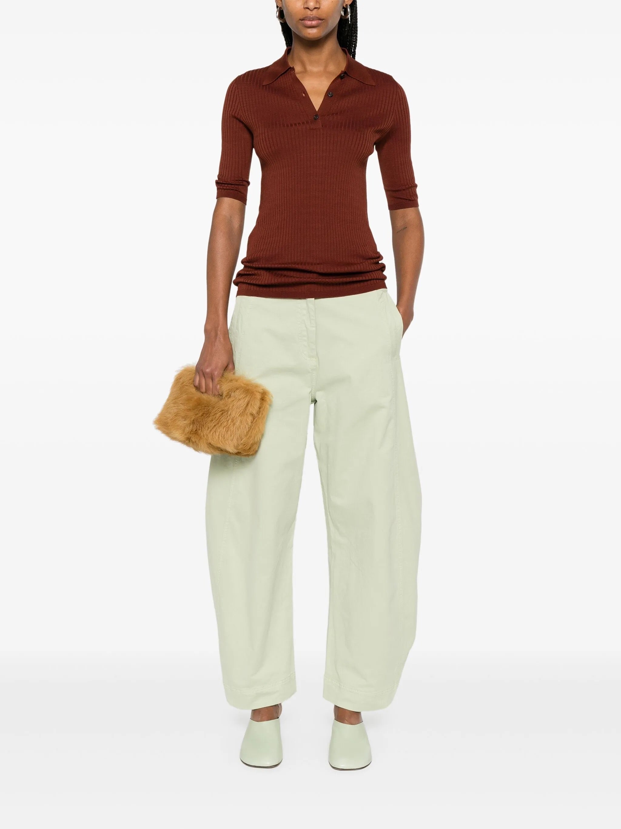 Post Denim Pants in Pale Green from Henrik Vibskov
