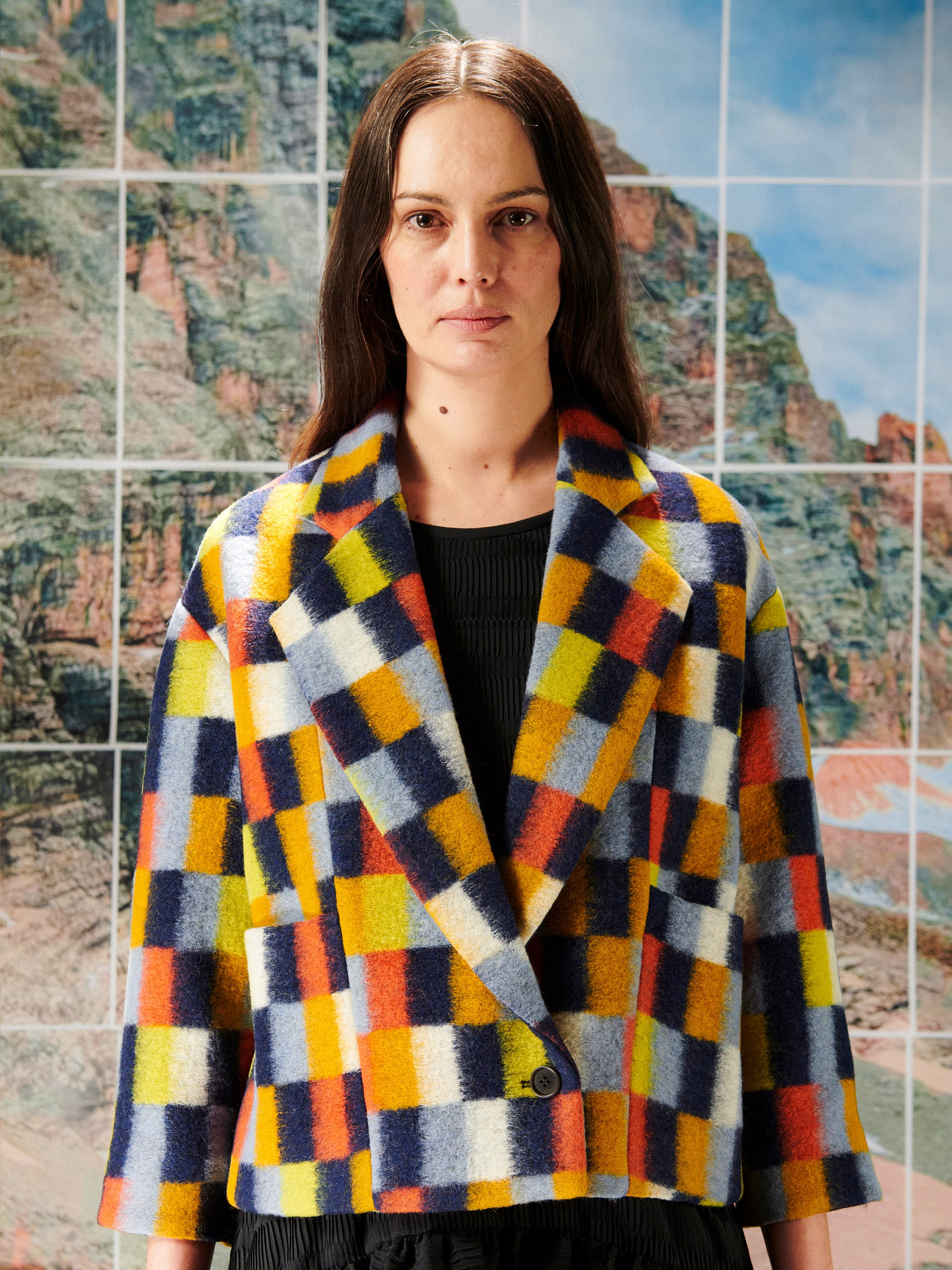 Shady Suiting Jacket - Brushed Squares-[-Henrik Vibskov-4