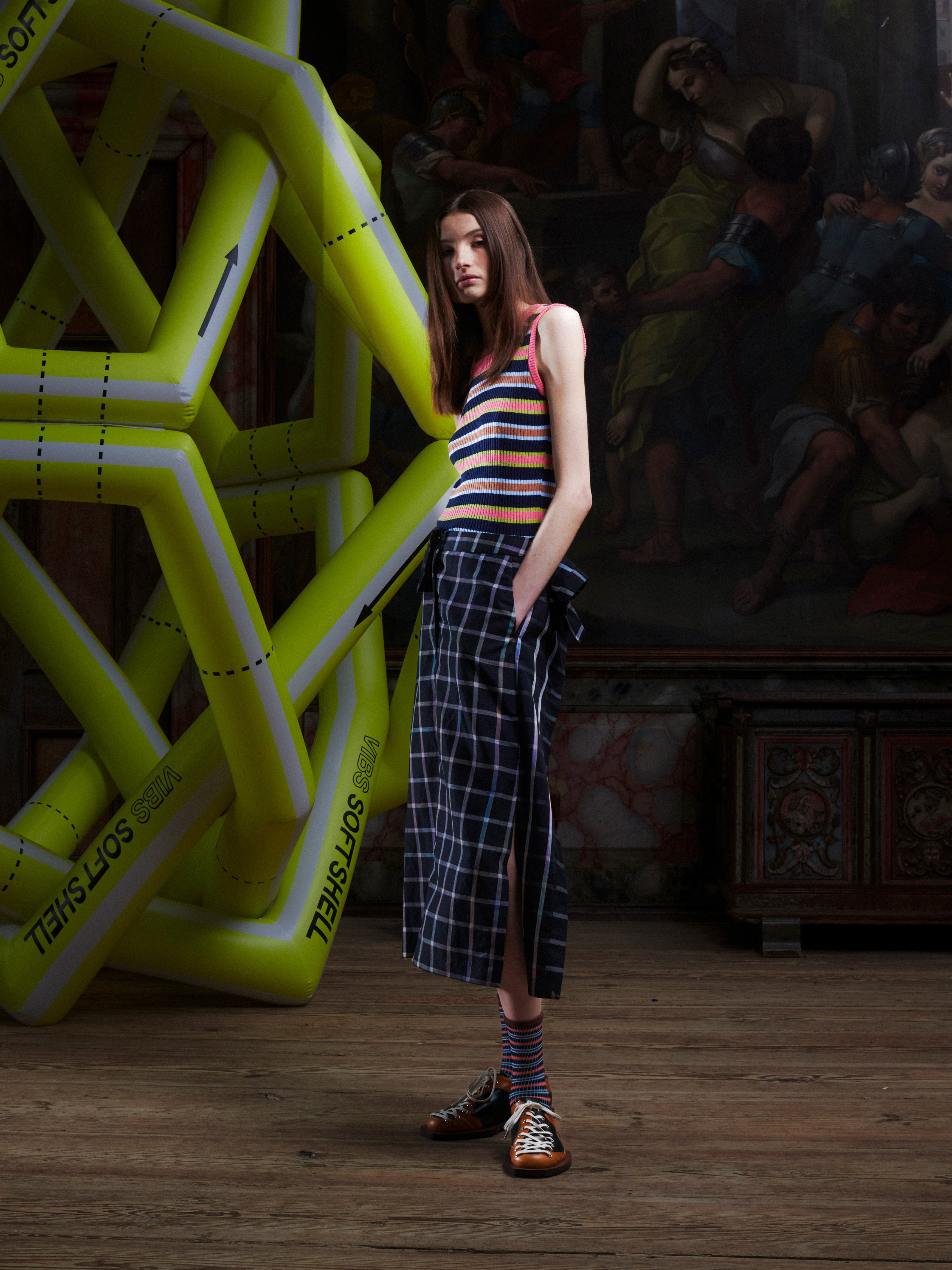 Silk Stripes Singlet - Navy Stripes