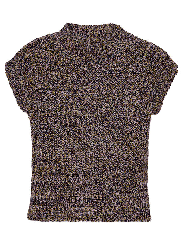Henrik Vibskov - Six End knit vest in black, lavender, green - 1