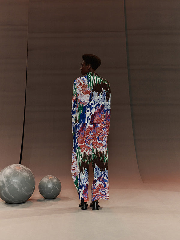 Slope Blouse in Graphic Slopes Light from Henrik Vibskov