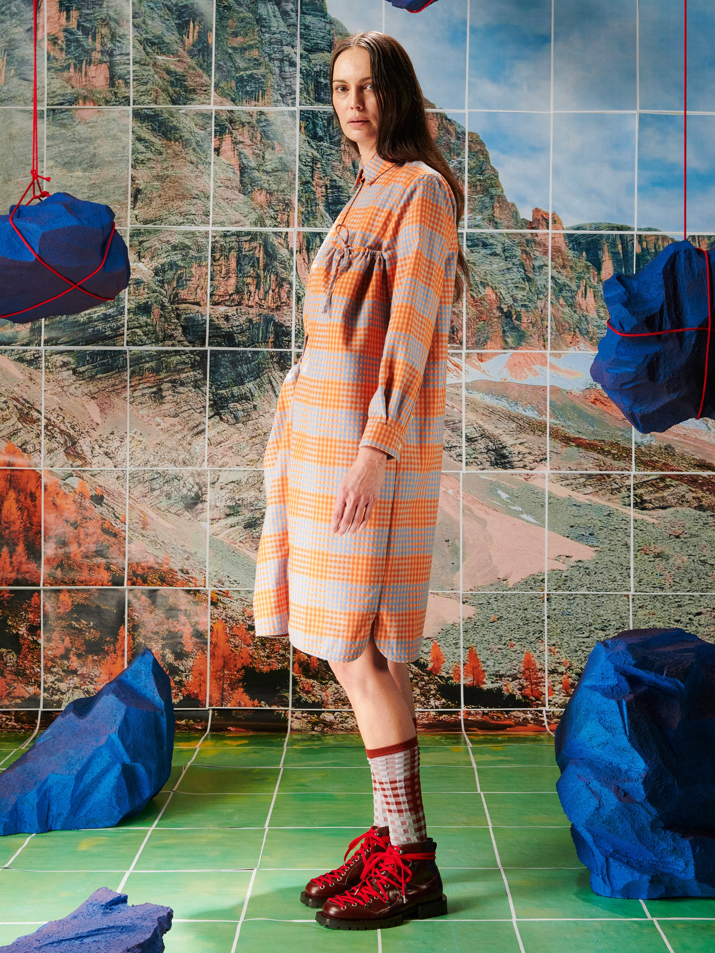 String Dress - Zuzu Checks-[-Henrik Vibskov-6