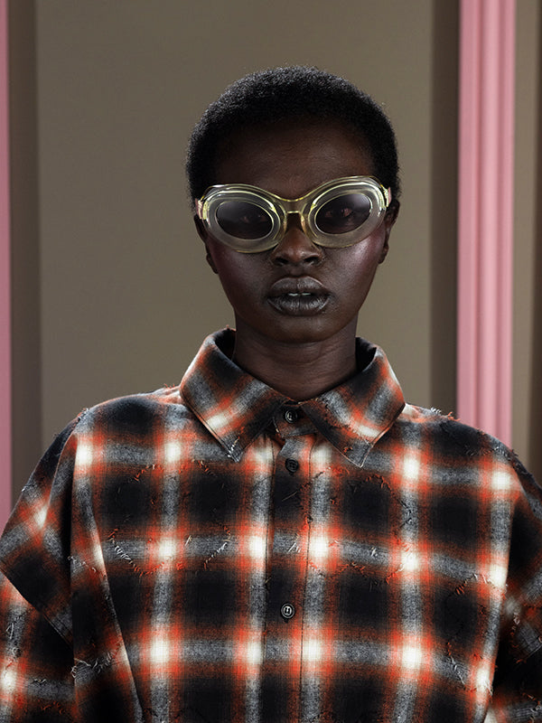 Henrik Vibskov - Tyler Sunglasses in Transparent Yellow Brown