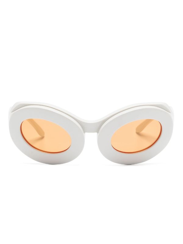 Henrik Vibskov - Tyler Sunglasses in White Orange