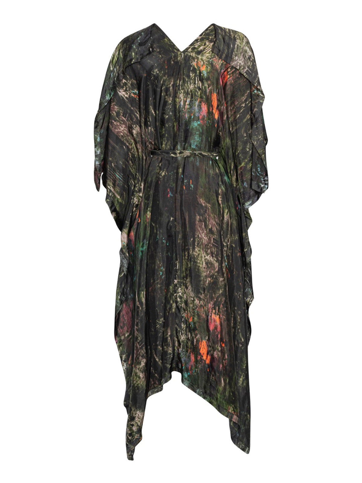 Henrik Vibskov Uncut Kaftan in Swamp Reflections print, front flat lay