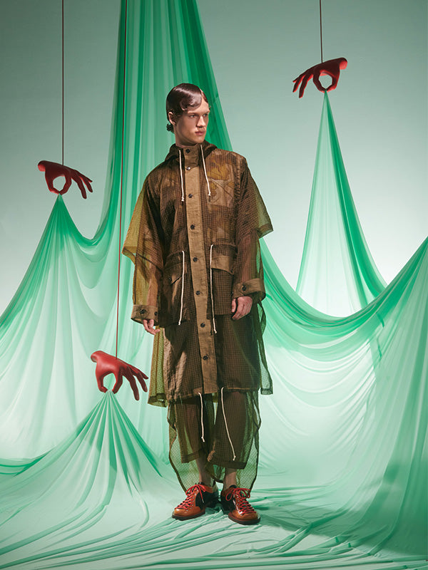 Uncut Parka in Military Olive from Henrik Vibskov